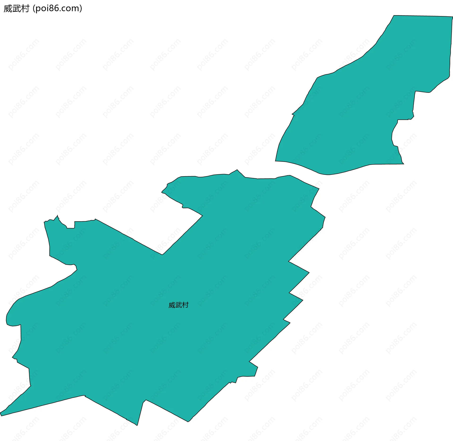 威武村边界地图
