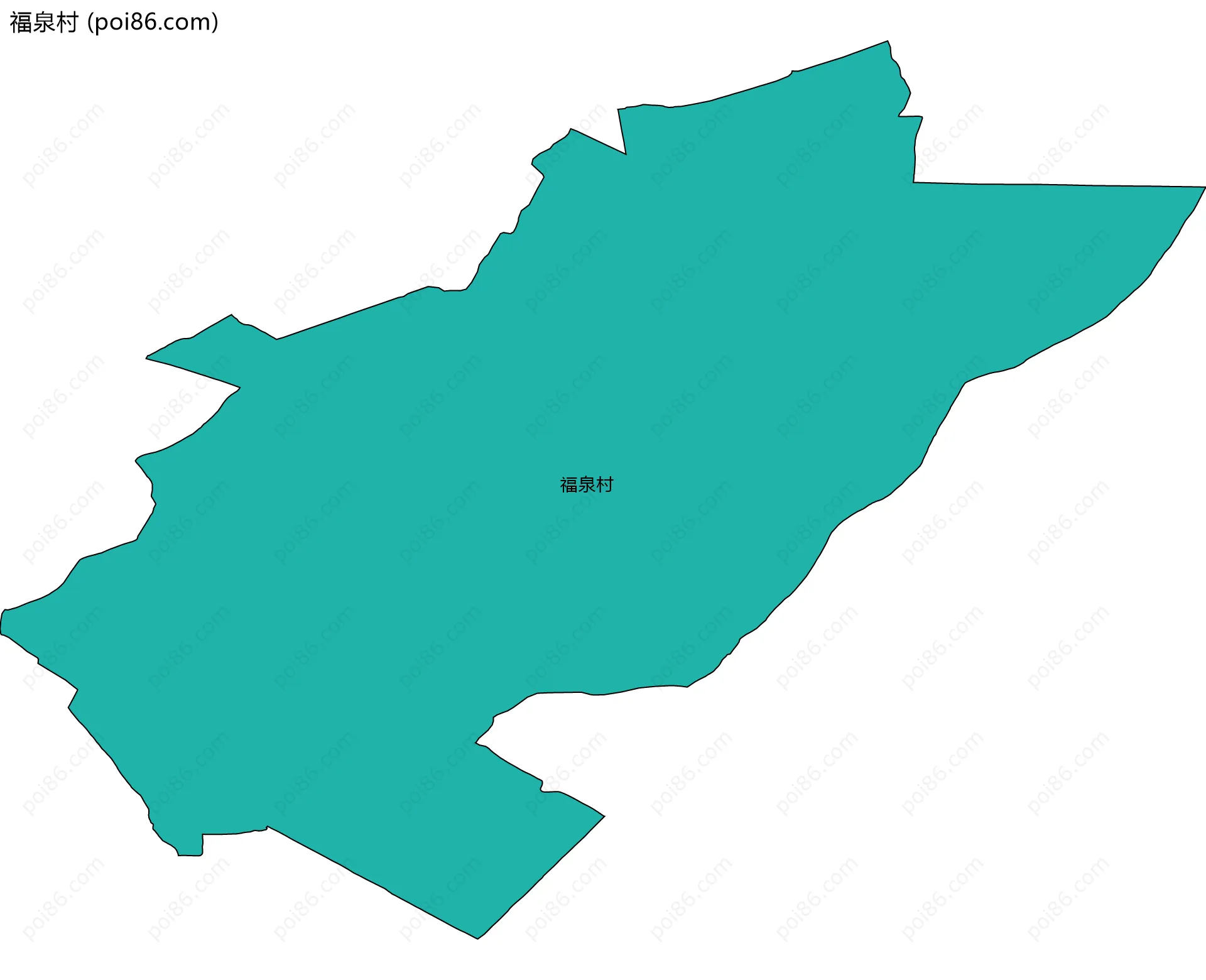 福泉村边界地图