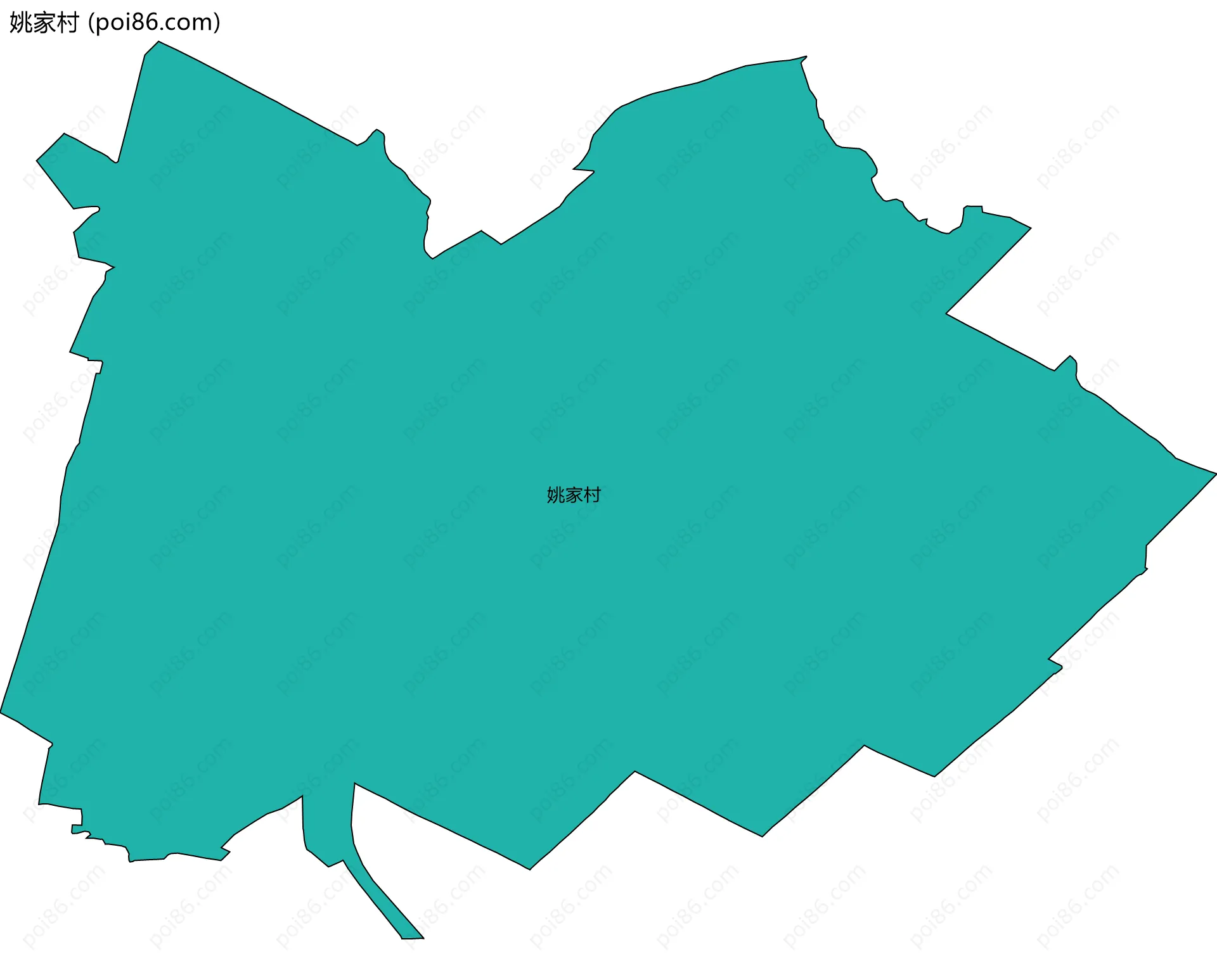 姚家村边界地图