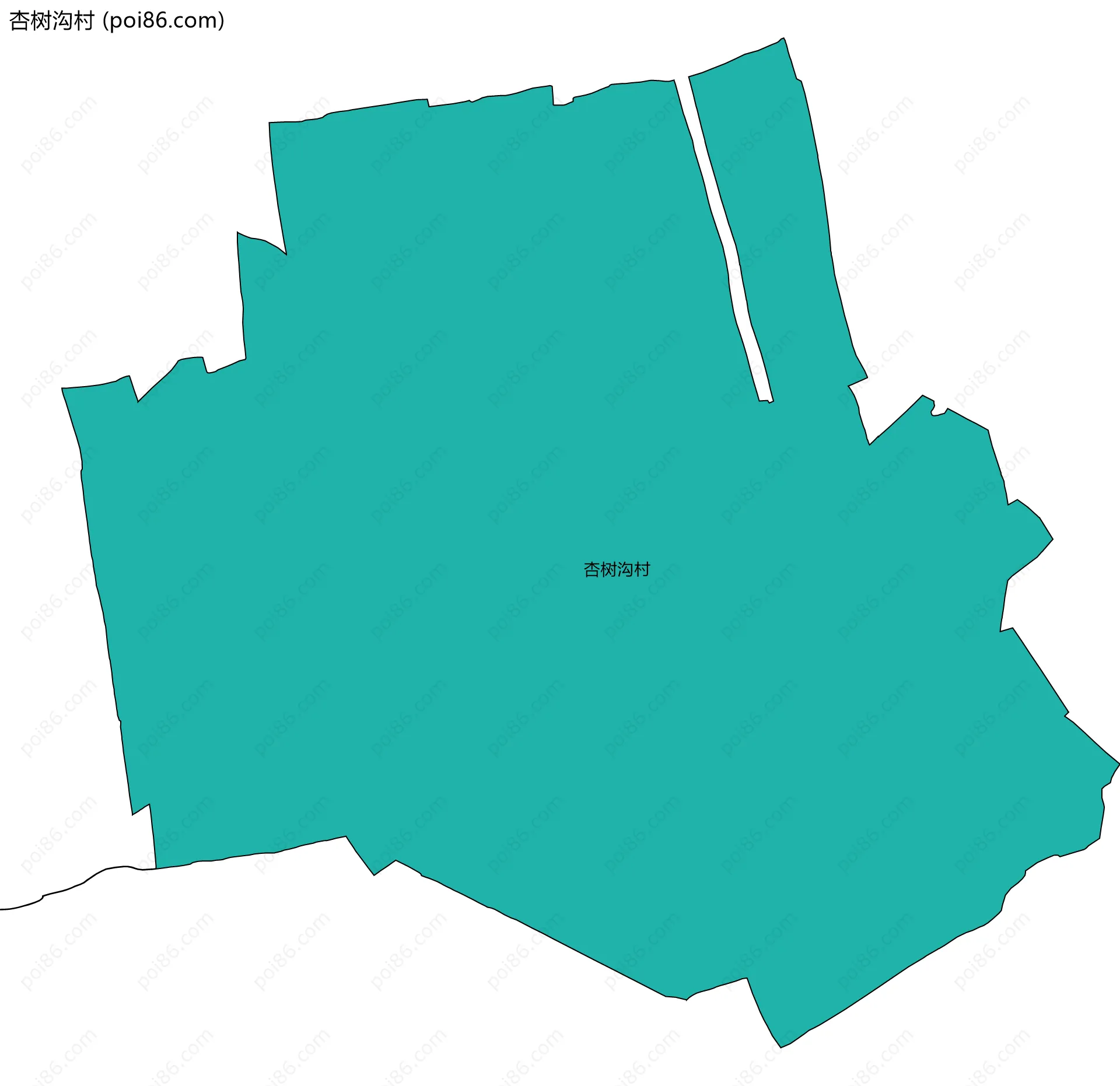 杏树沟村边界地图