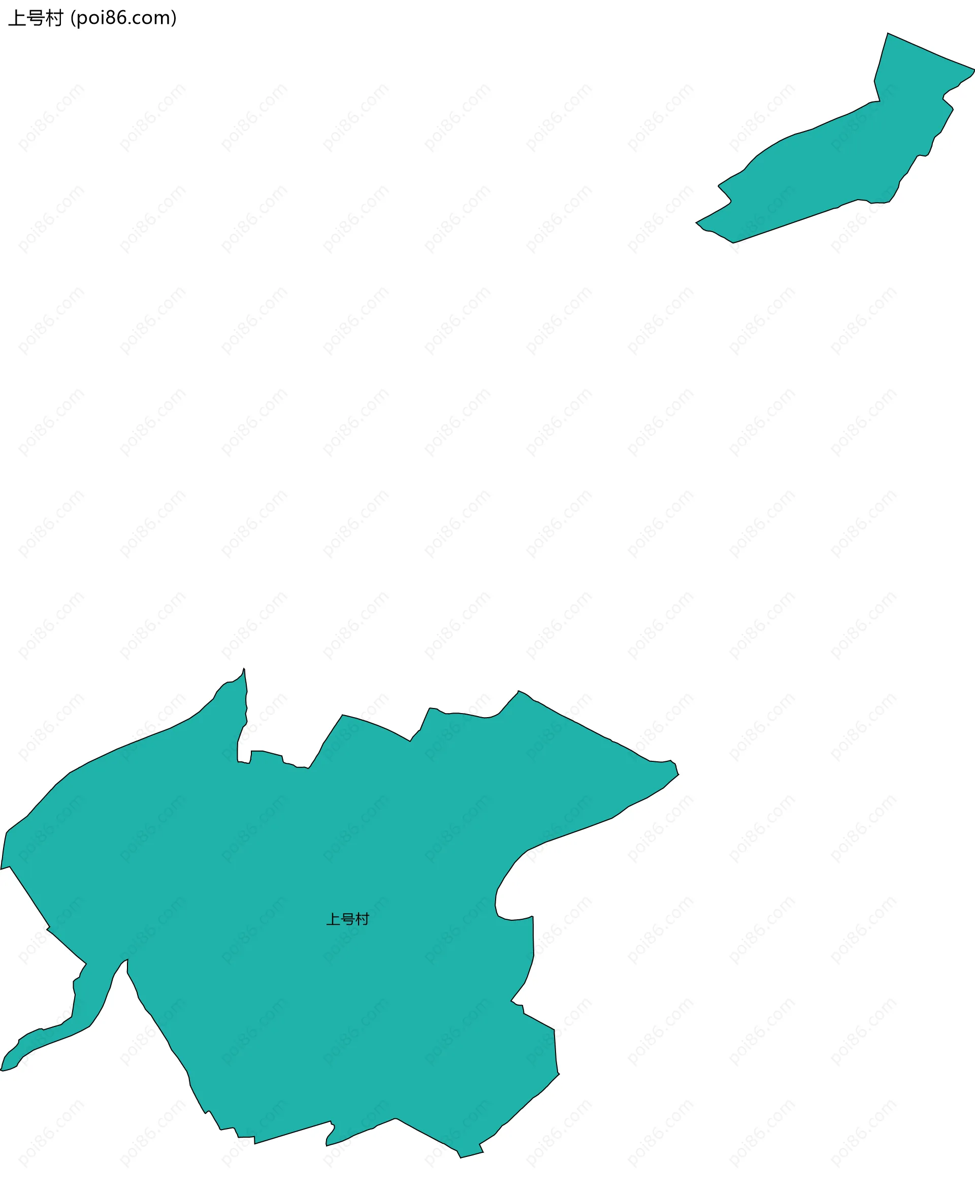 上号村边界地图
