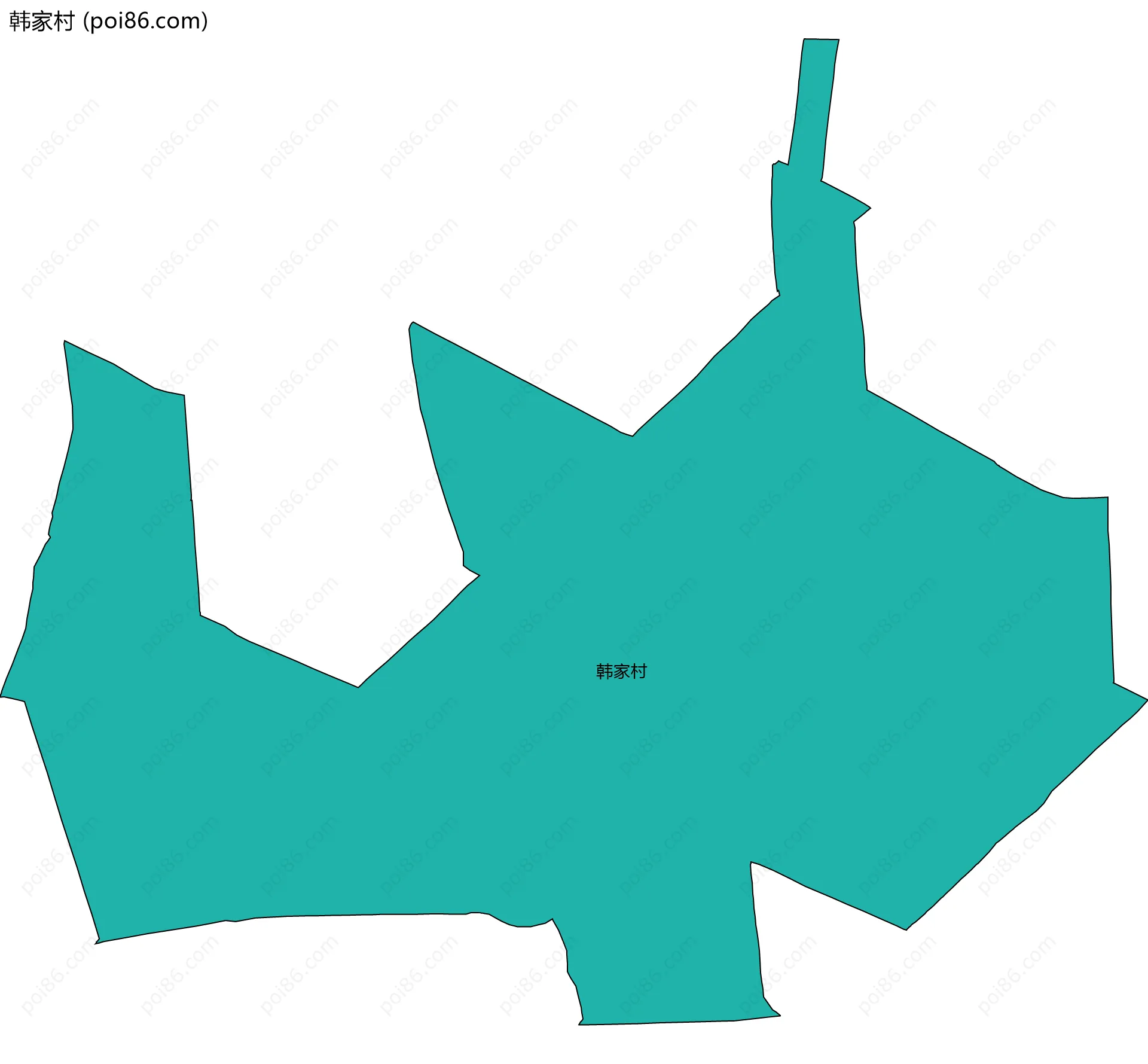 韩家村边界地图