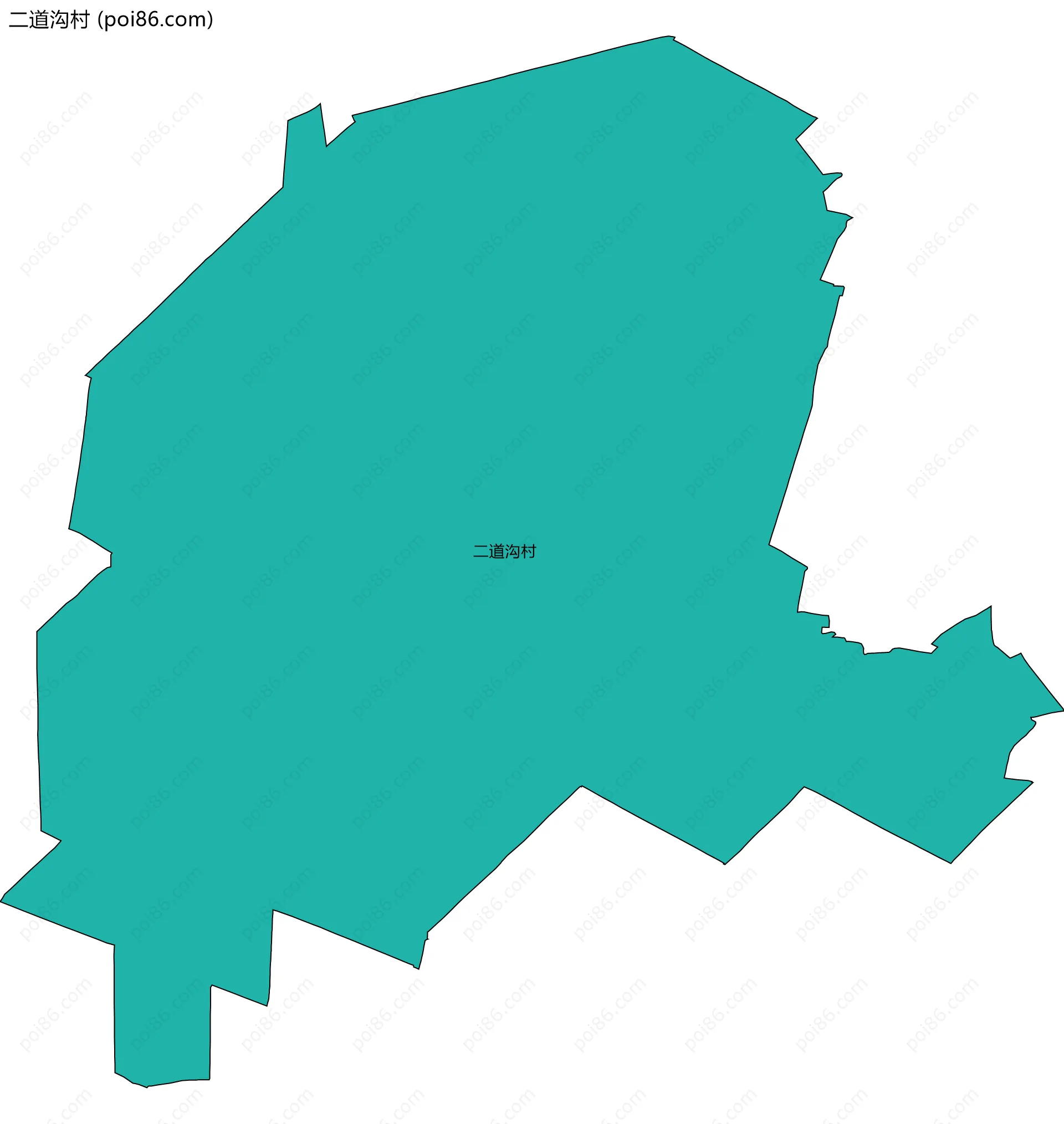 二道沟村边界地图