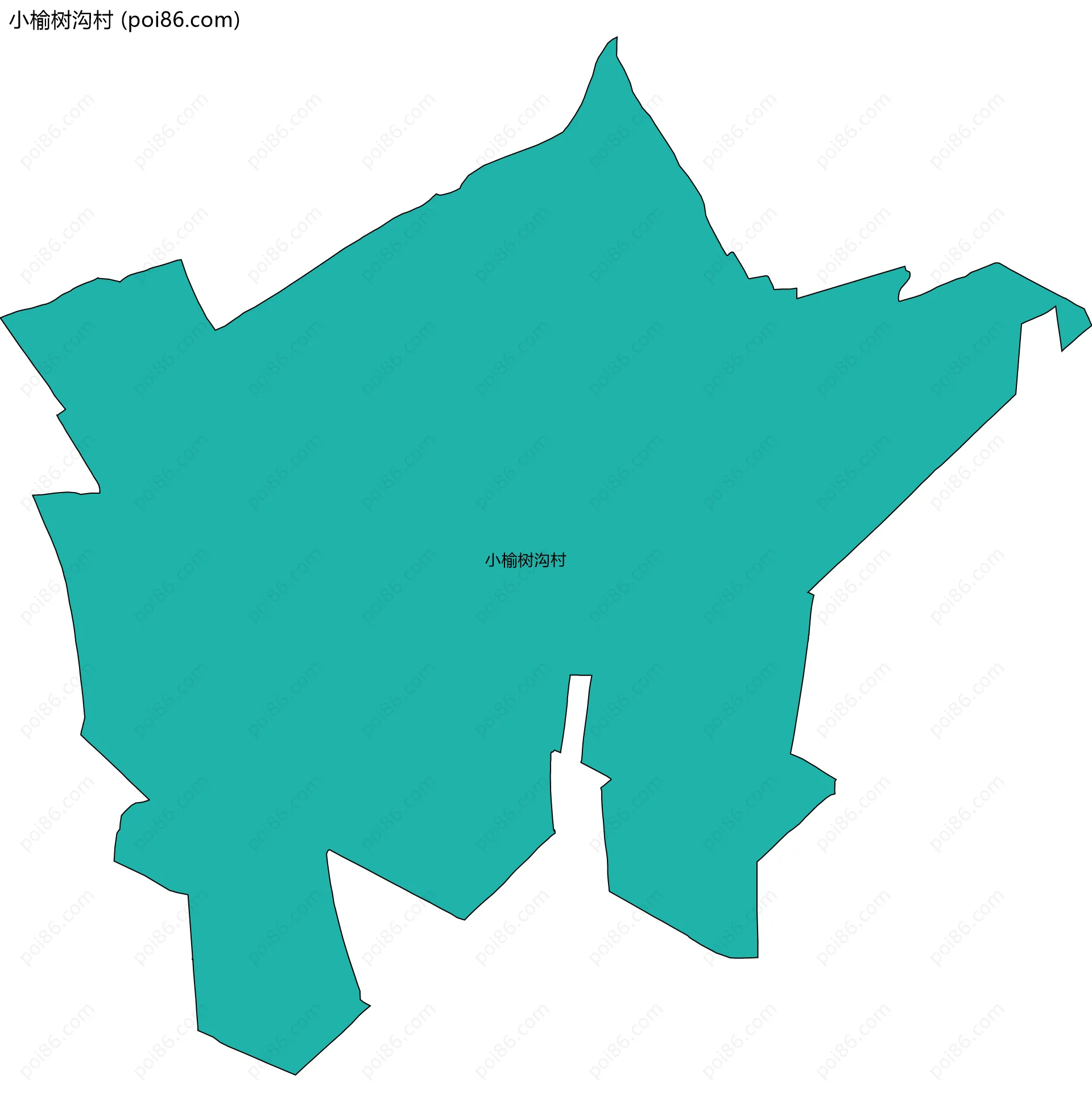 小榆树沟村边界地图