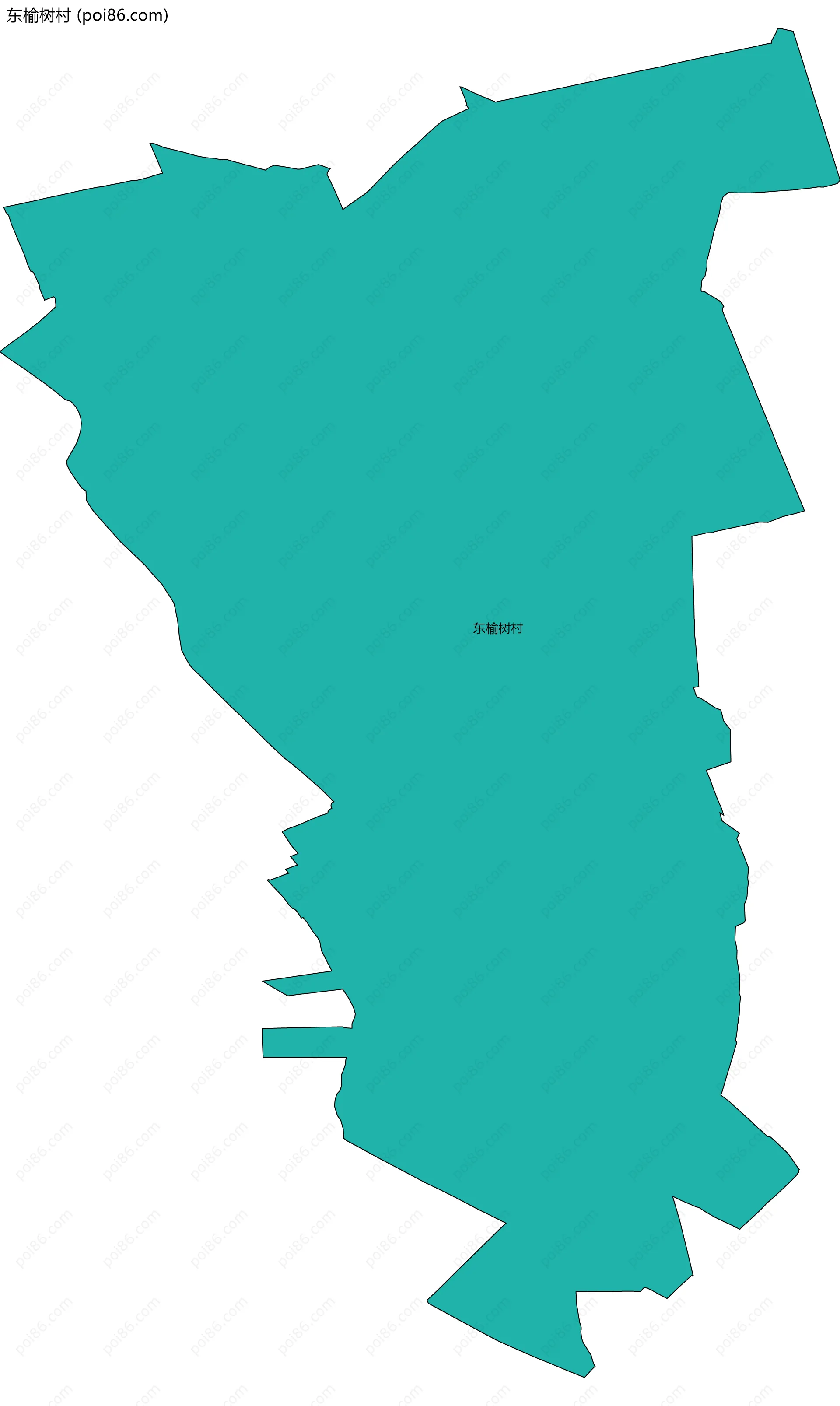 东榆树村边界地图