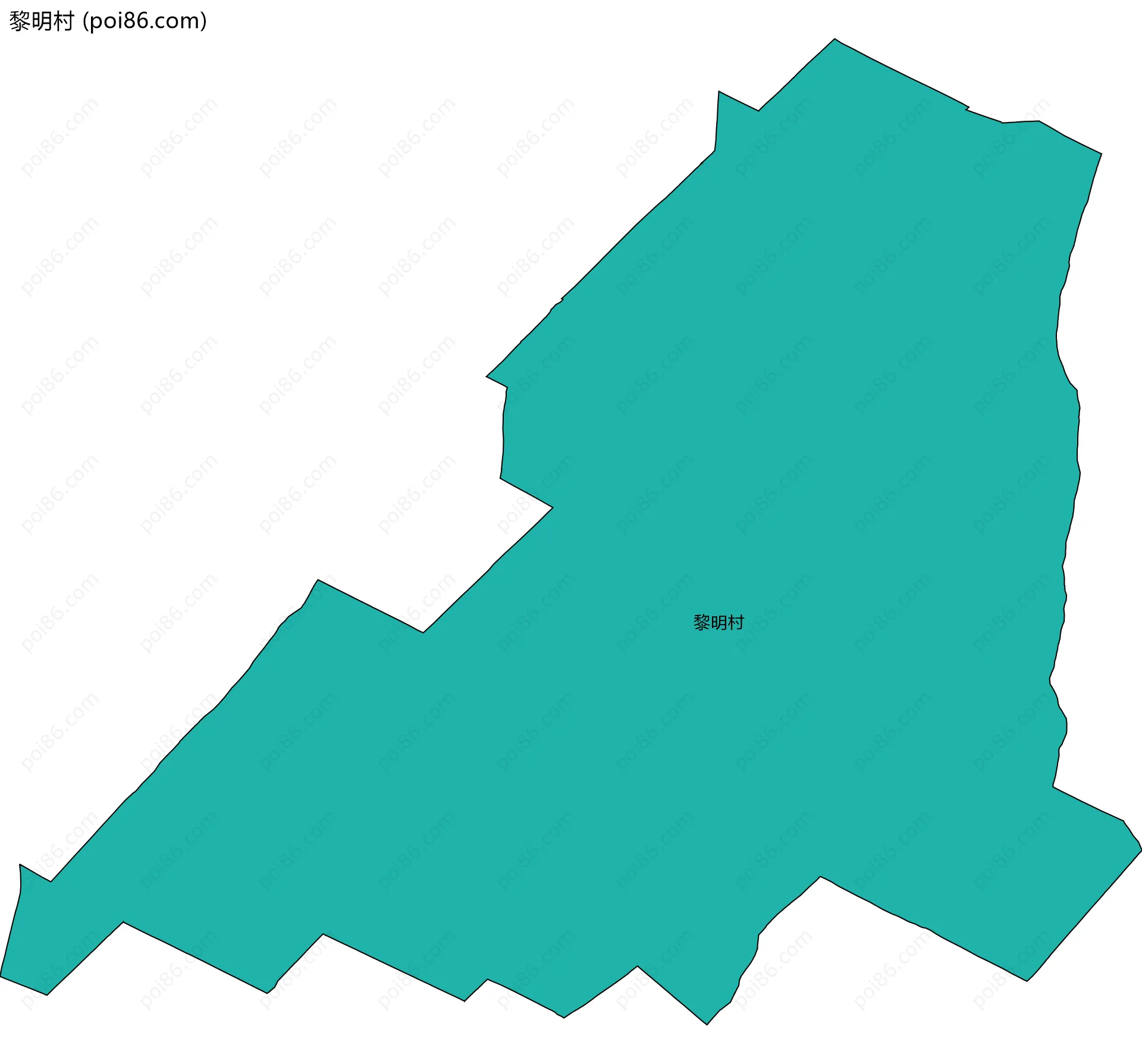 黎明村边界地图