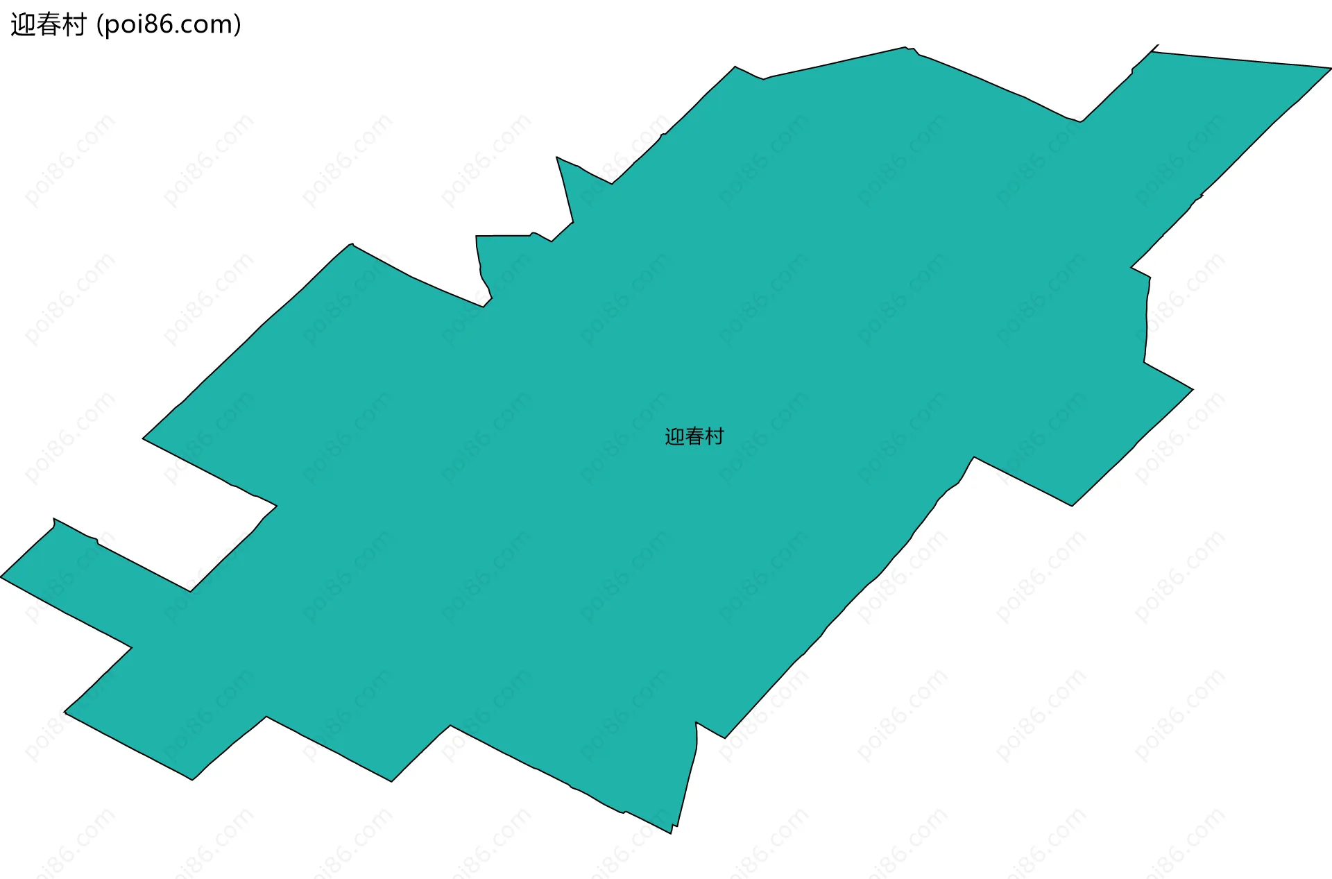 迎春村边界地图