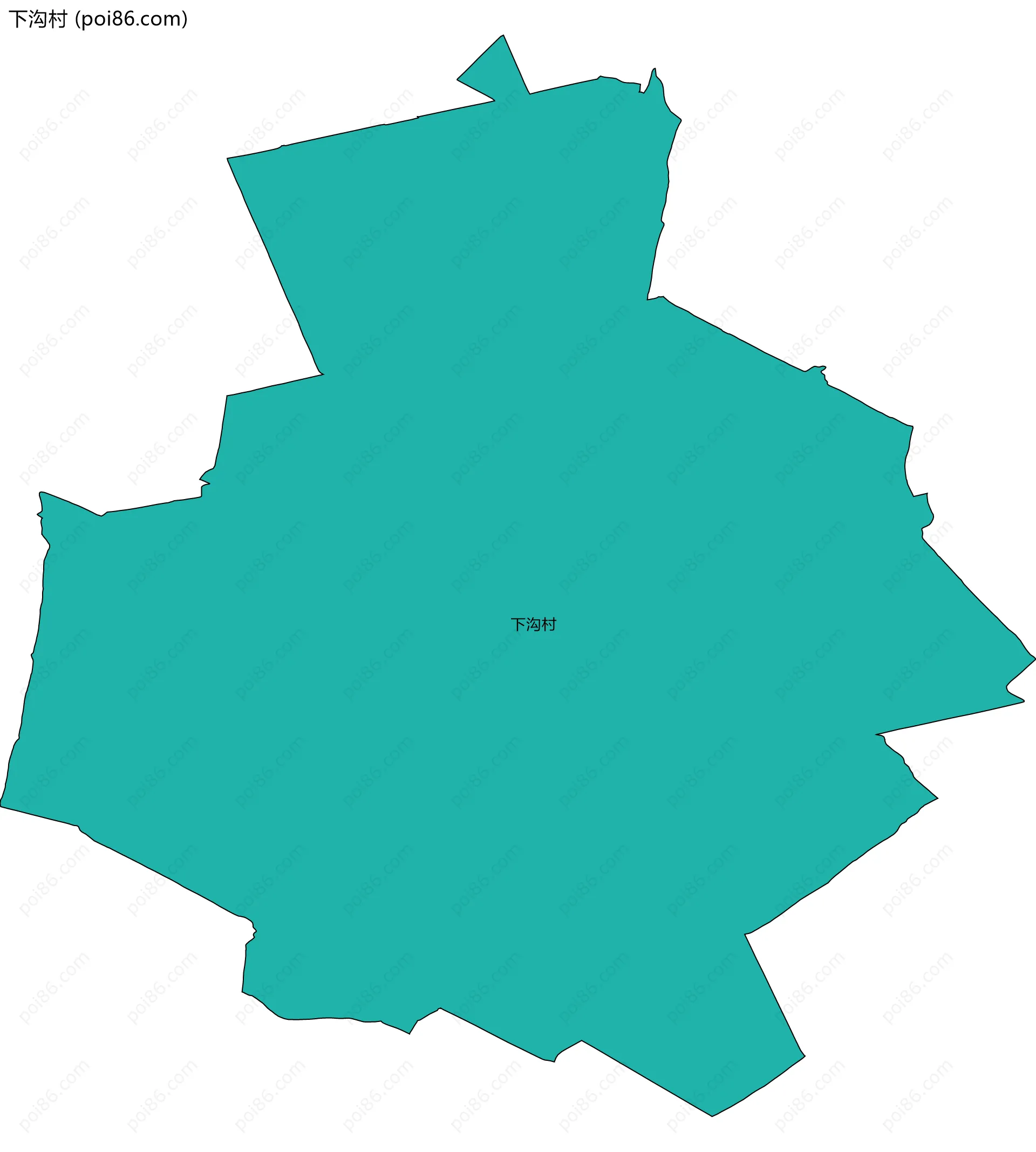 下沟村边界地图