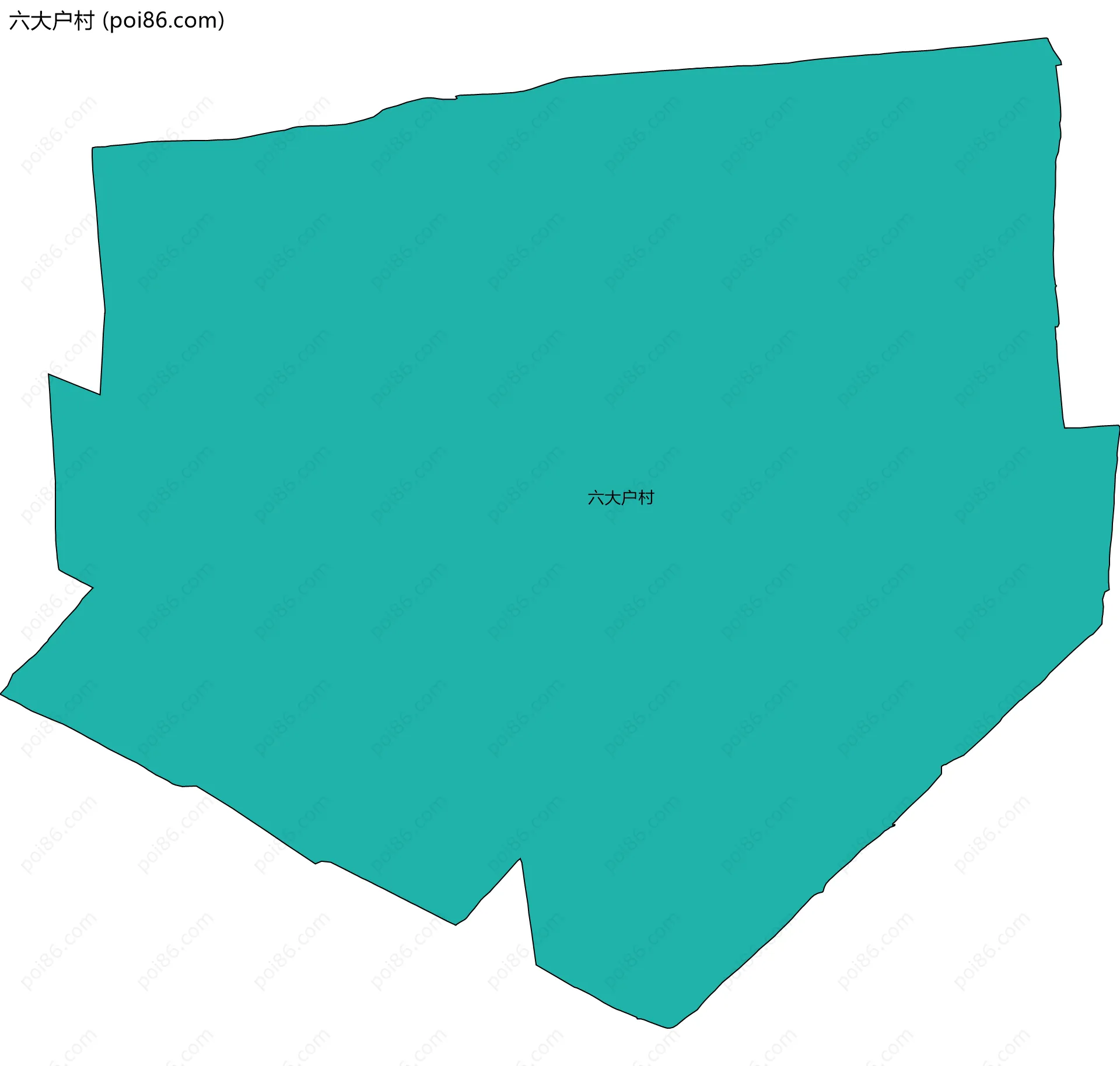六大户村边界地图