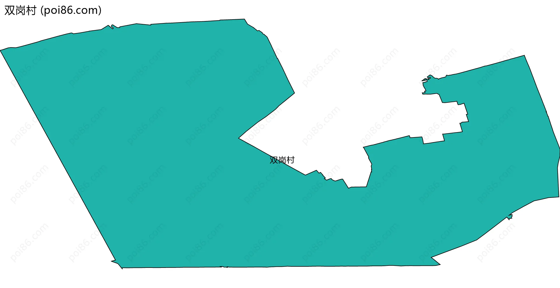 双岗村边界地图