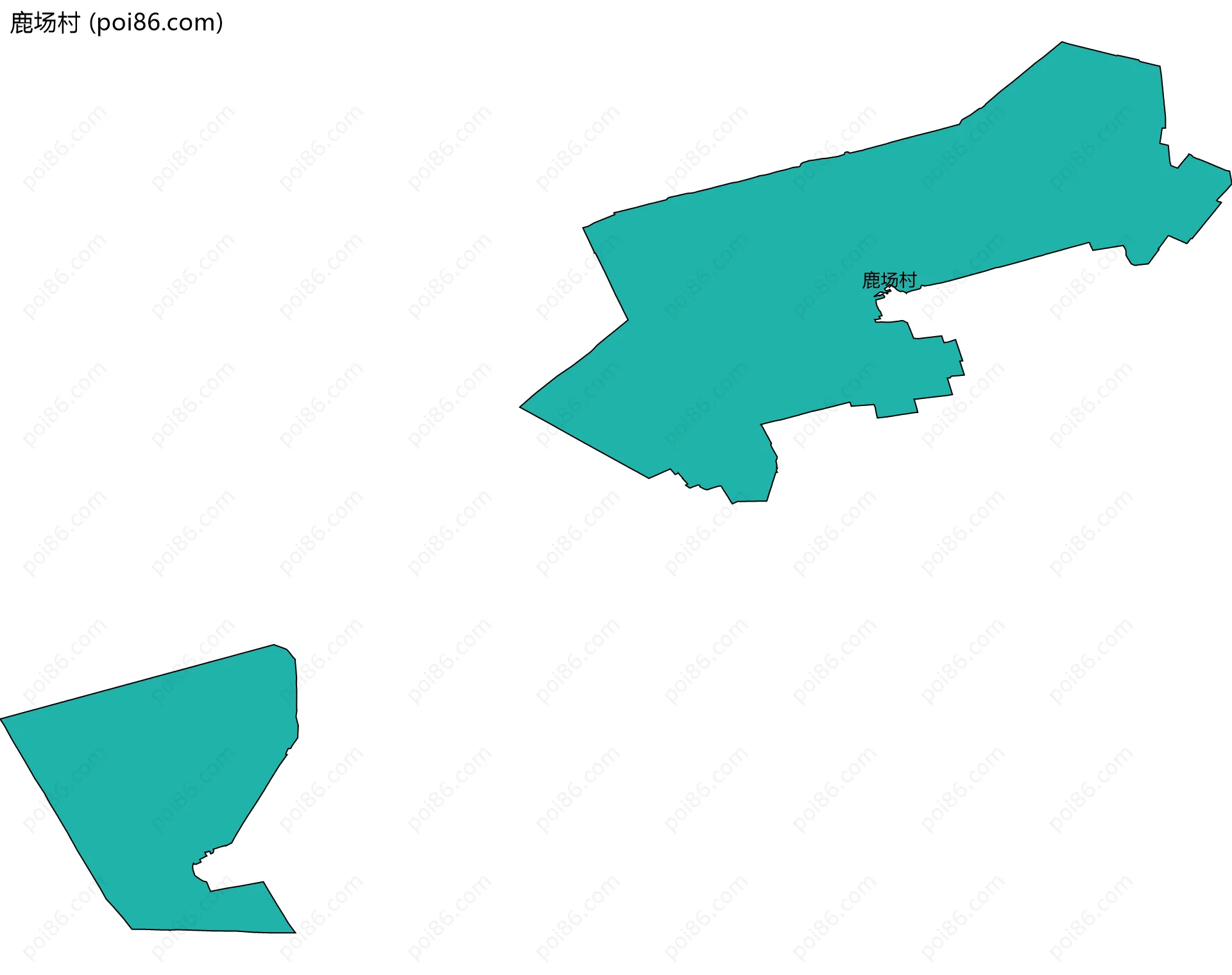 鹿场村边界地图