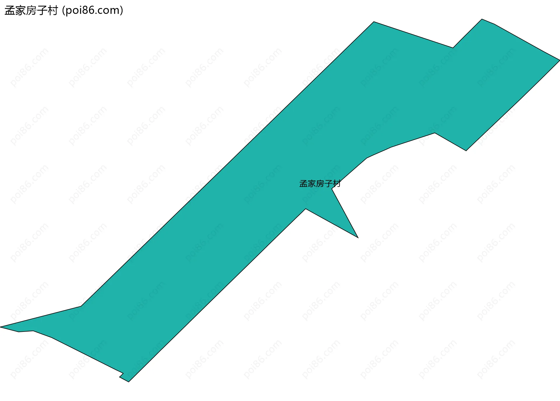 孟家房子村边界地图