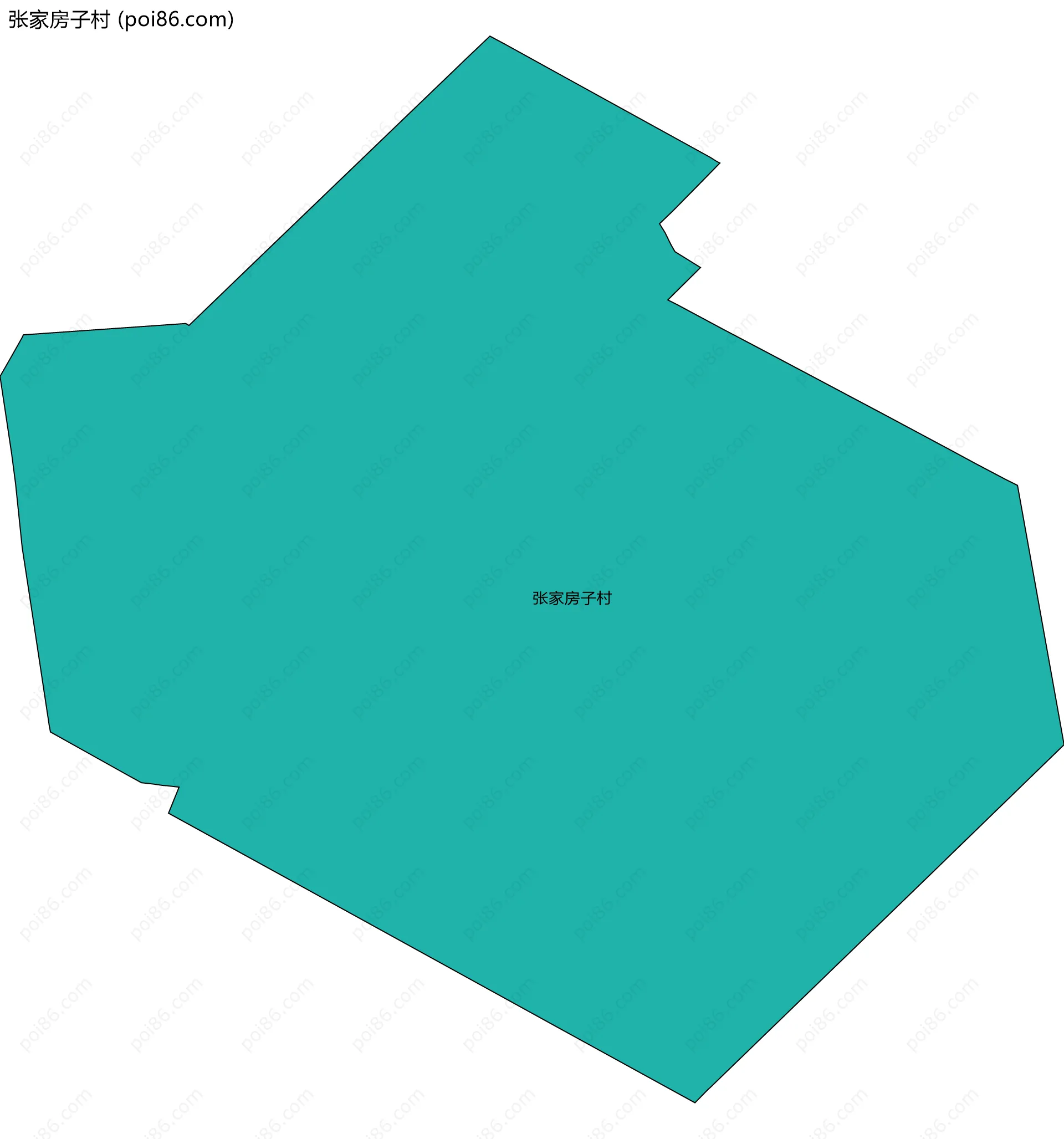 张家房子村边界地图