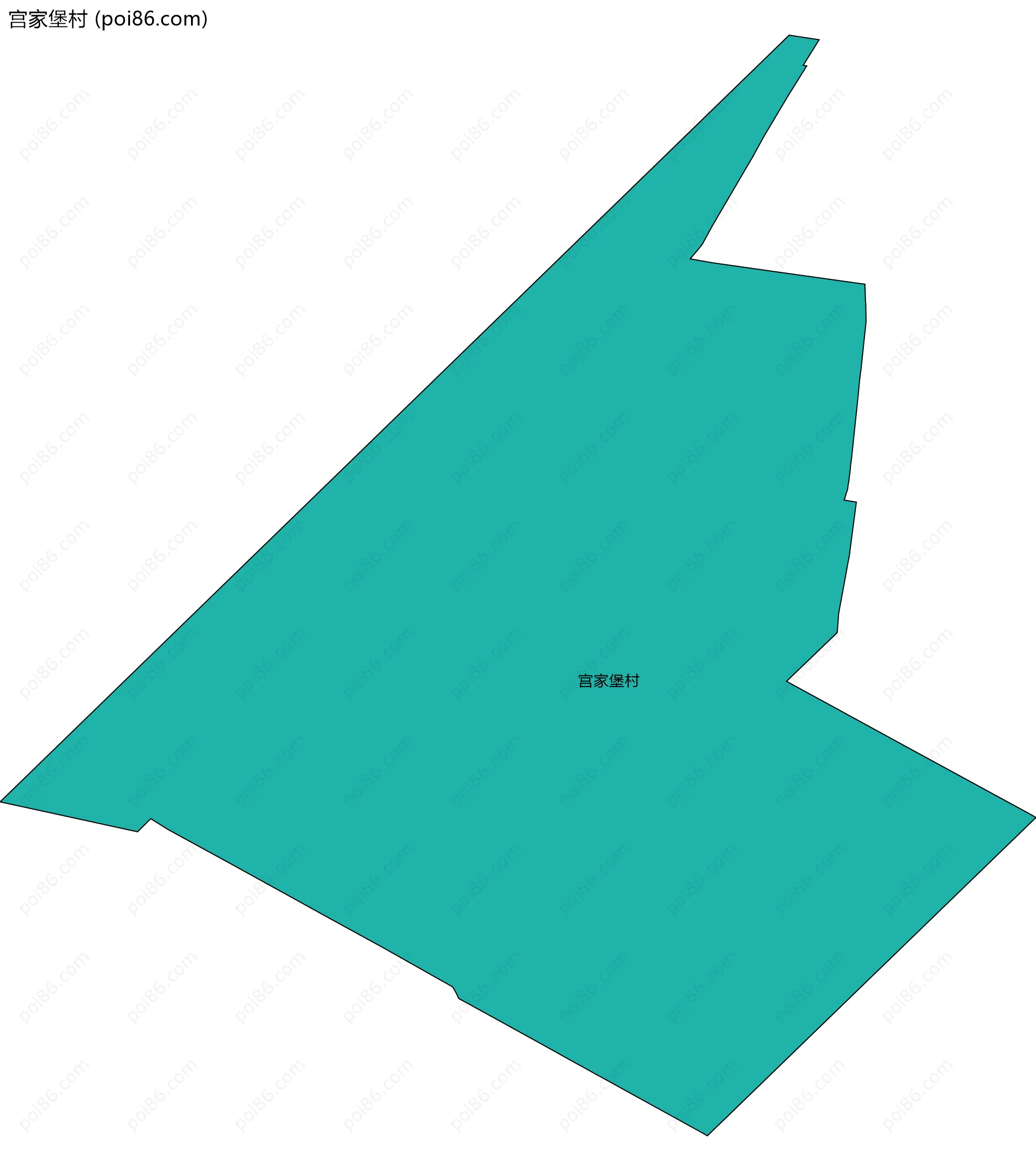 宫家堡村边界地图