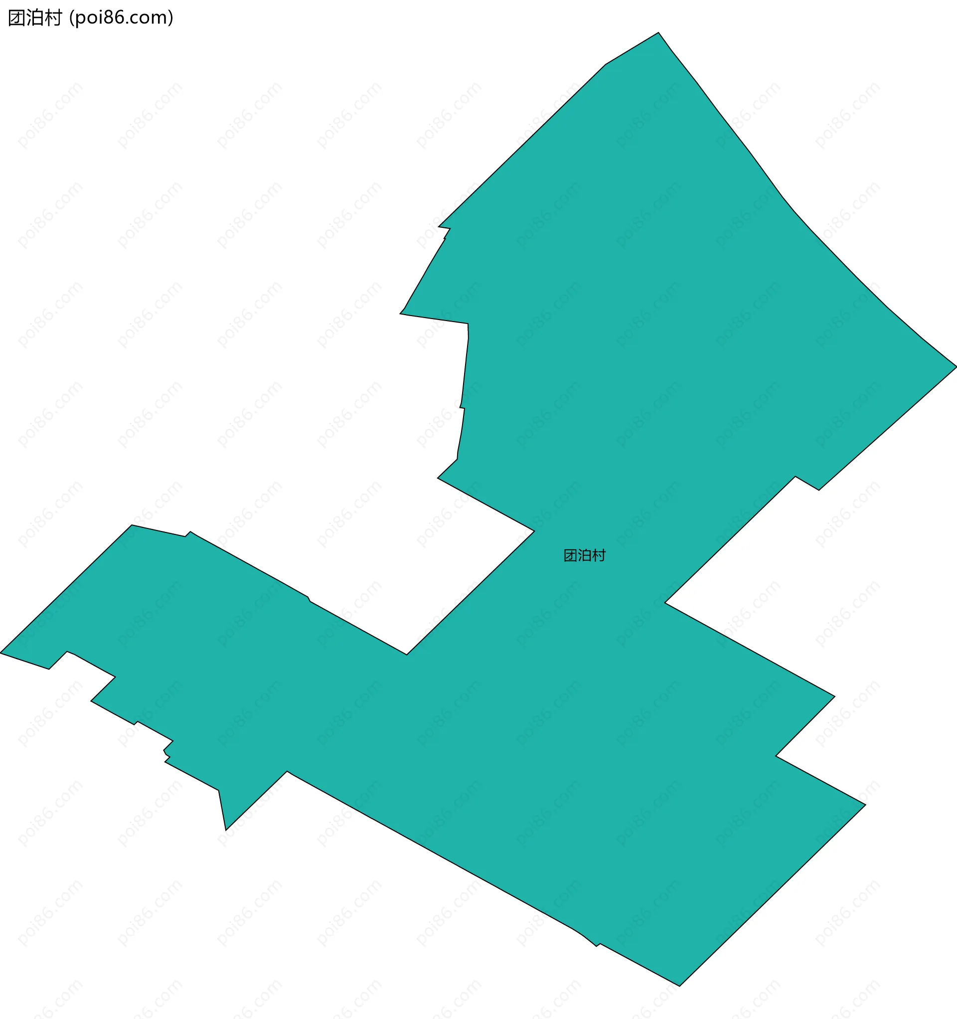 团泊村边界地图