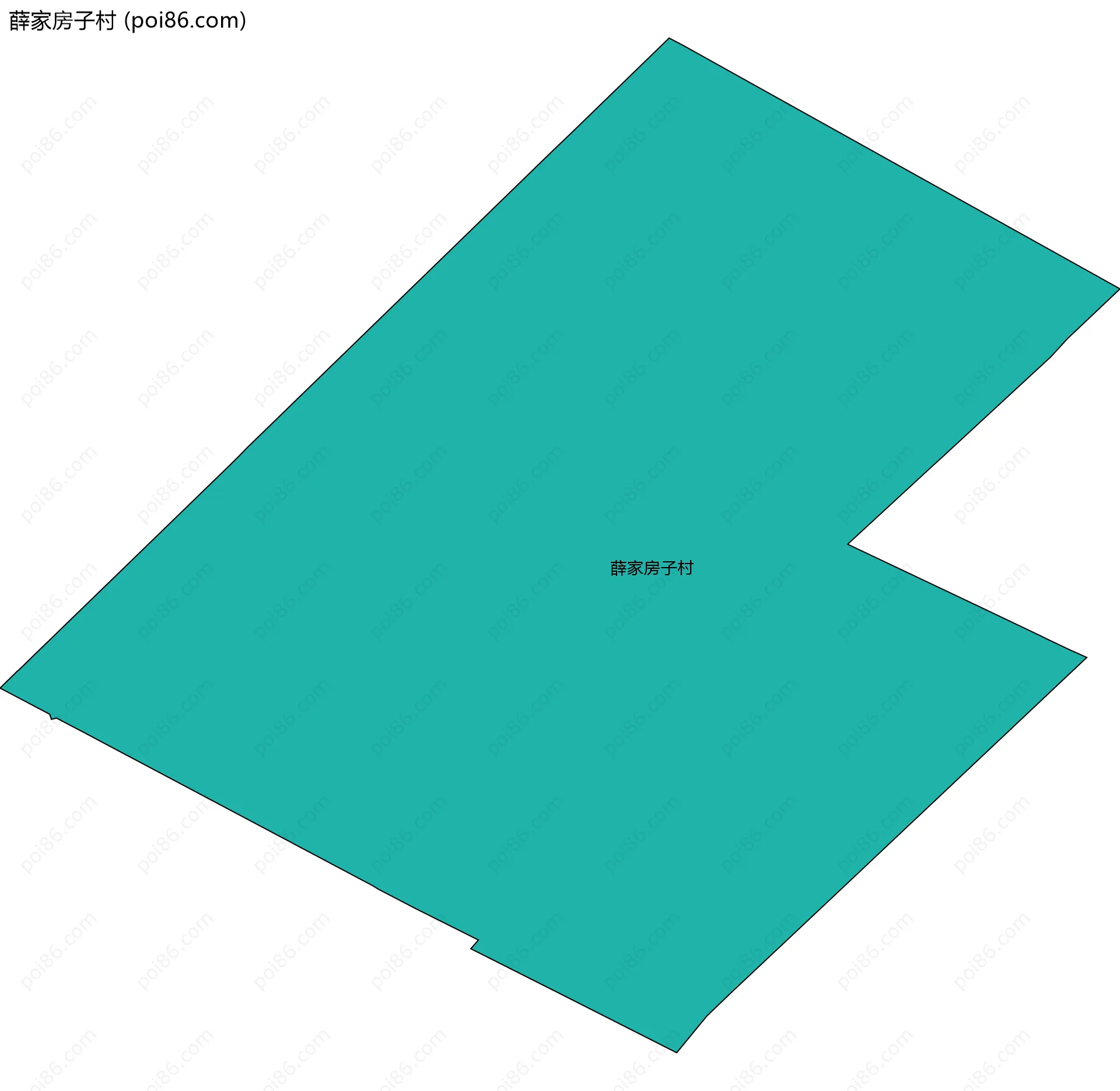 薛家房子村边界地图