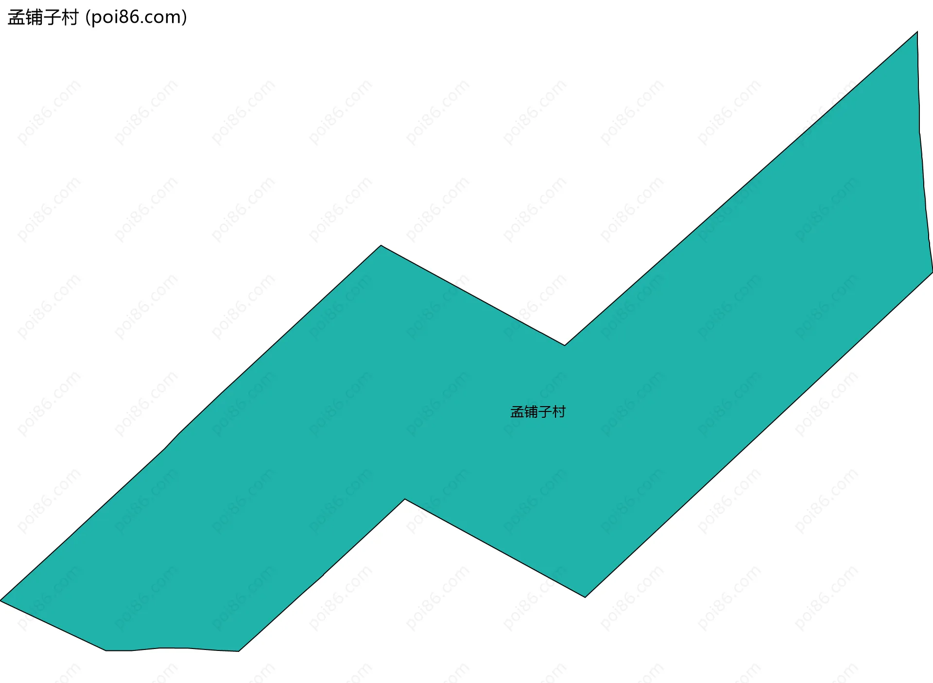孟铺子村边界地图