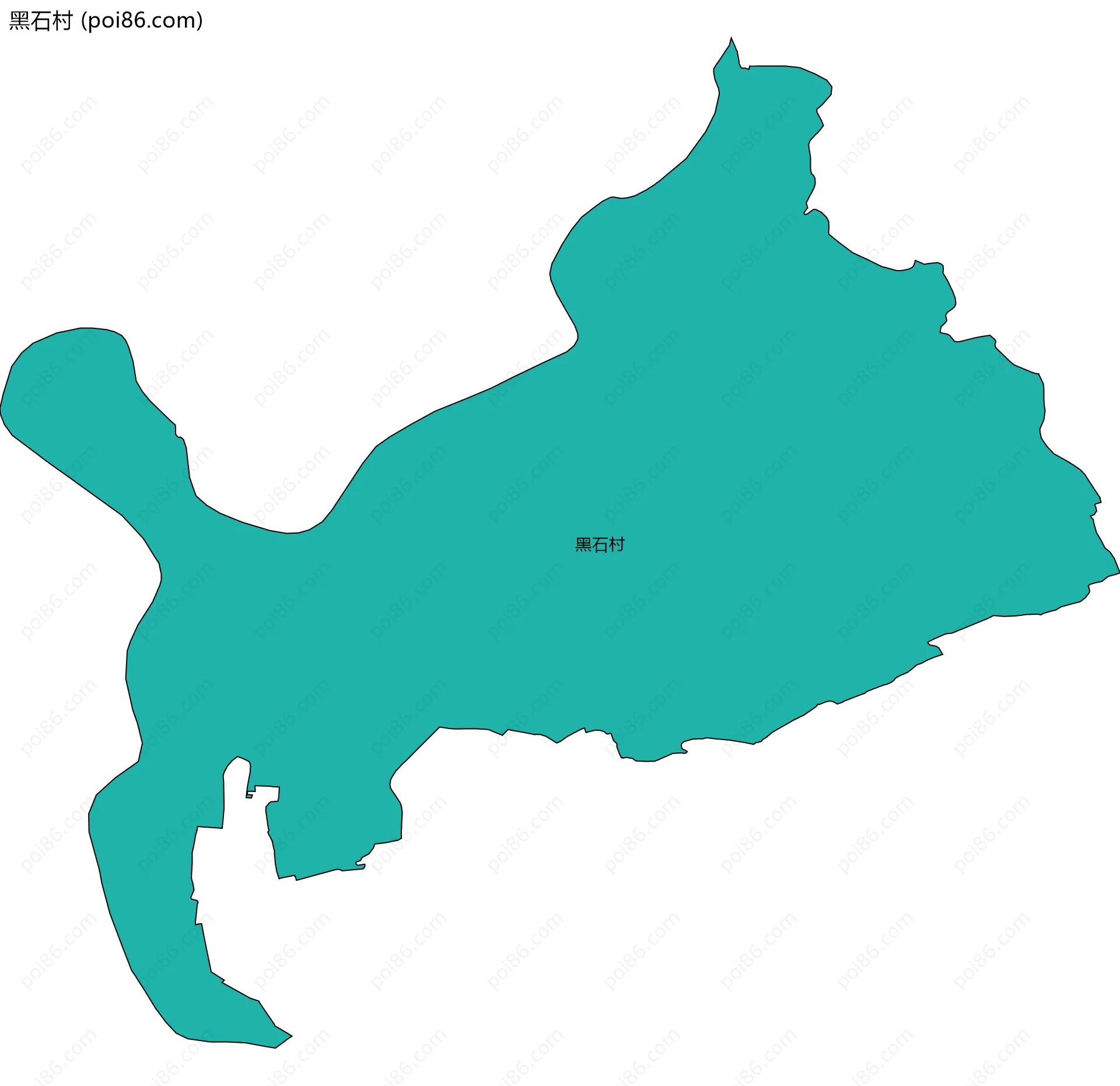 黑石村边界地图