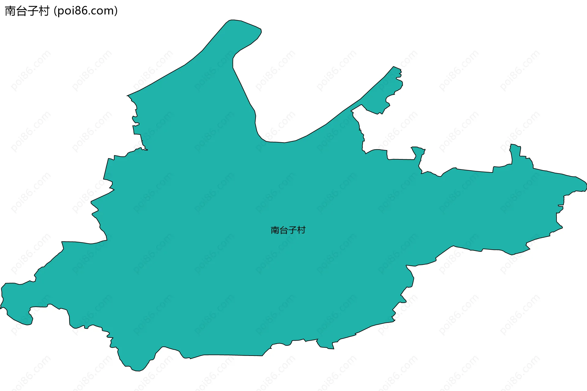 南台子村边界地图
