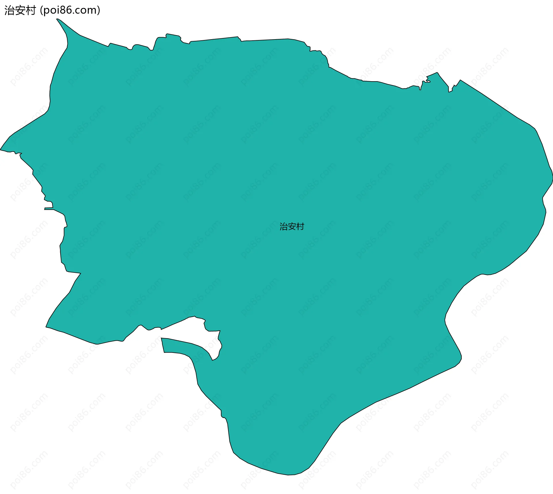 治安村边界地图