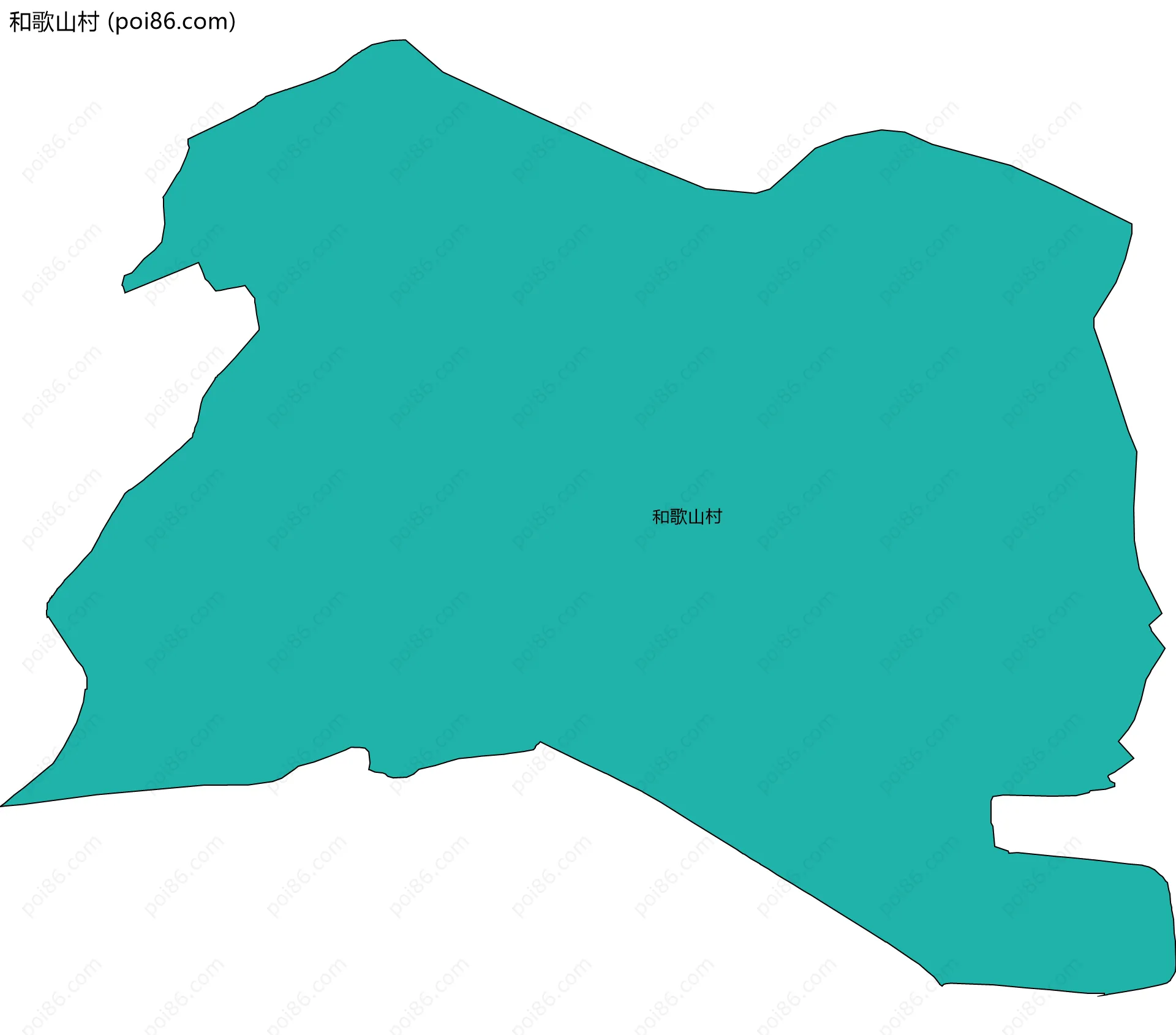 和歌山村边界地图