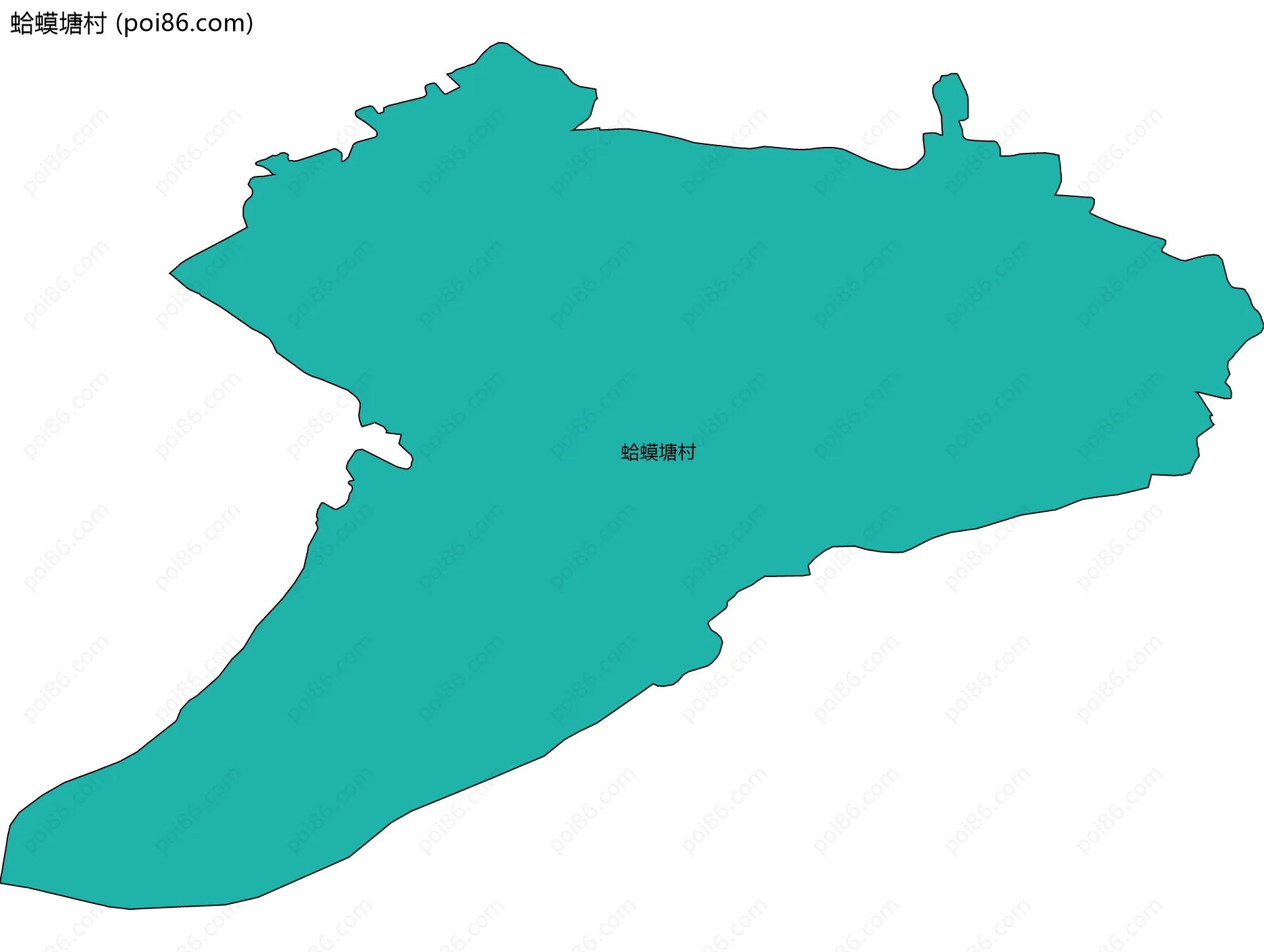 蛤蟆塘村边界地图
