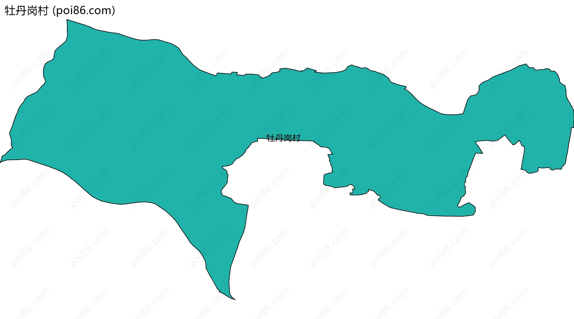 牡丹岗村边界地图