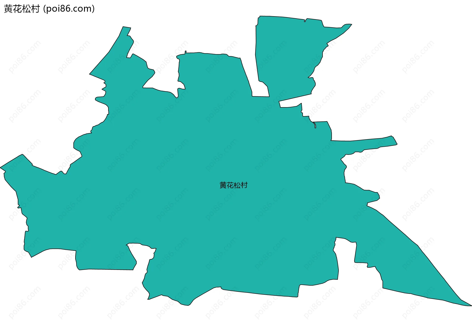 黄花松村边界地图