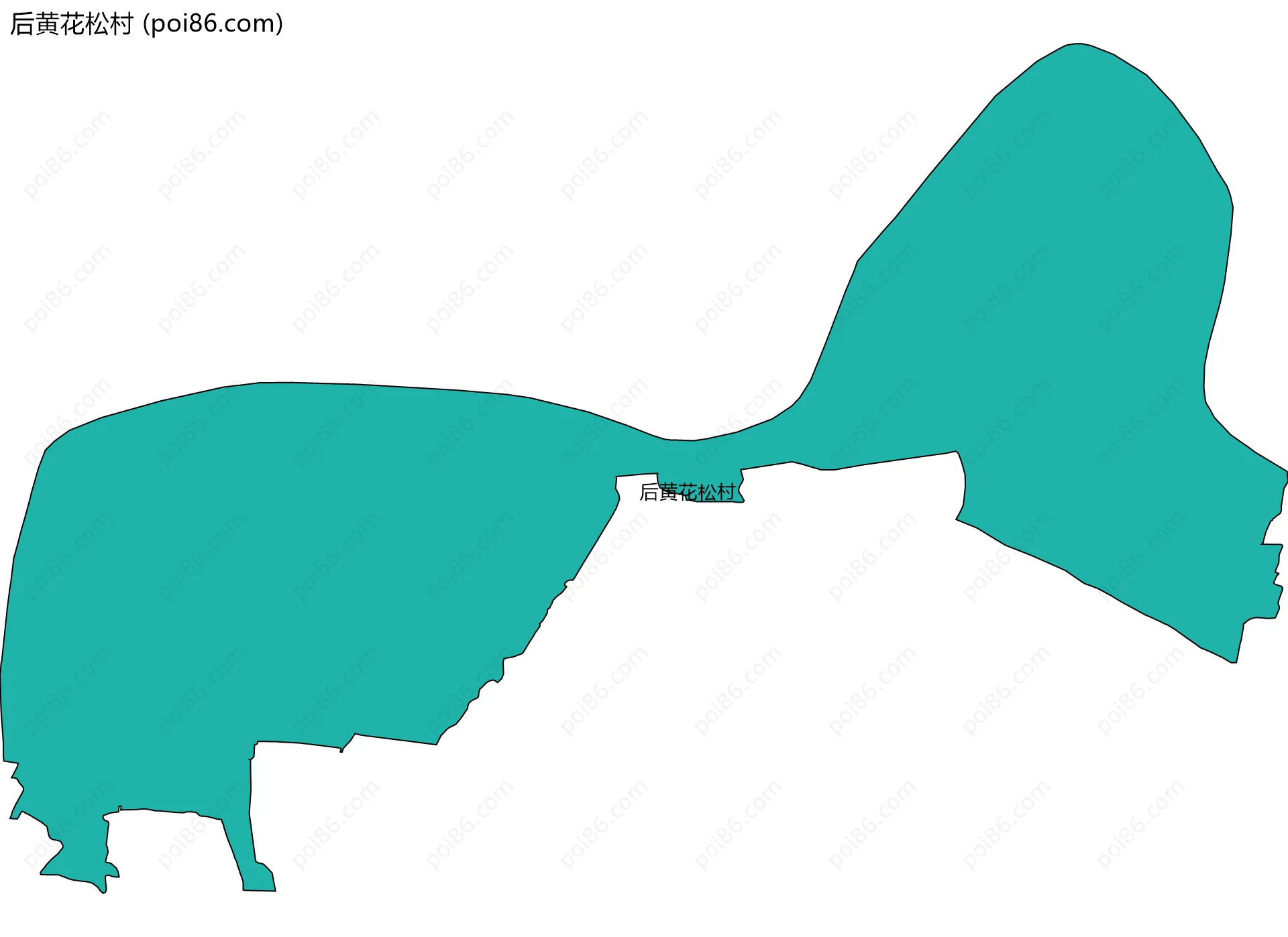 后黄花松村边界地图
