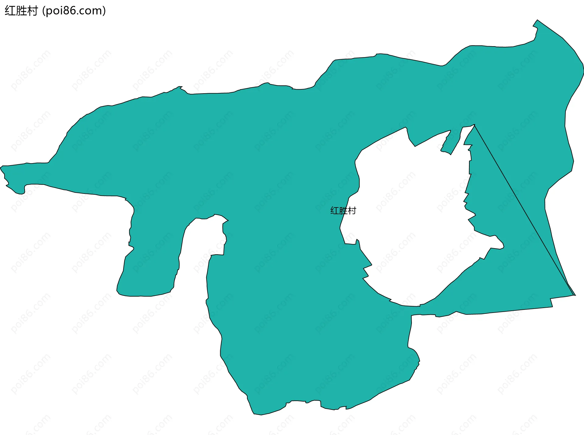 红胜村边界地图