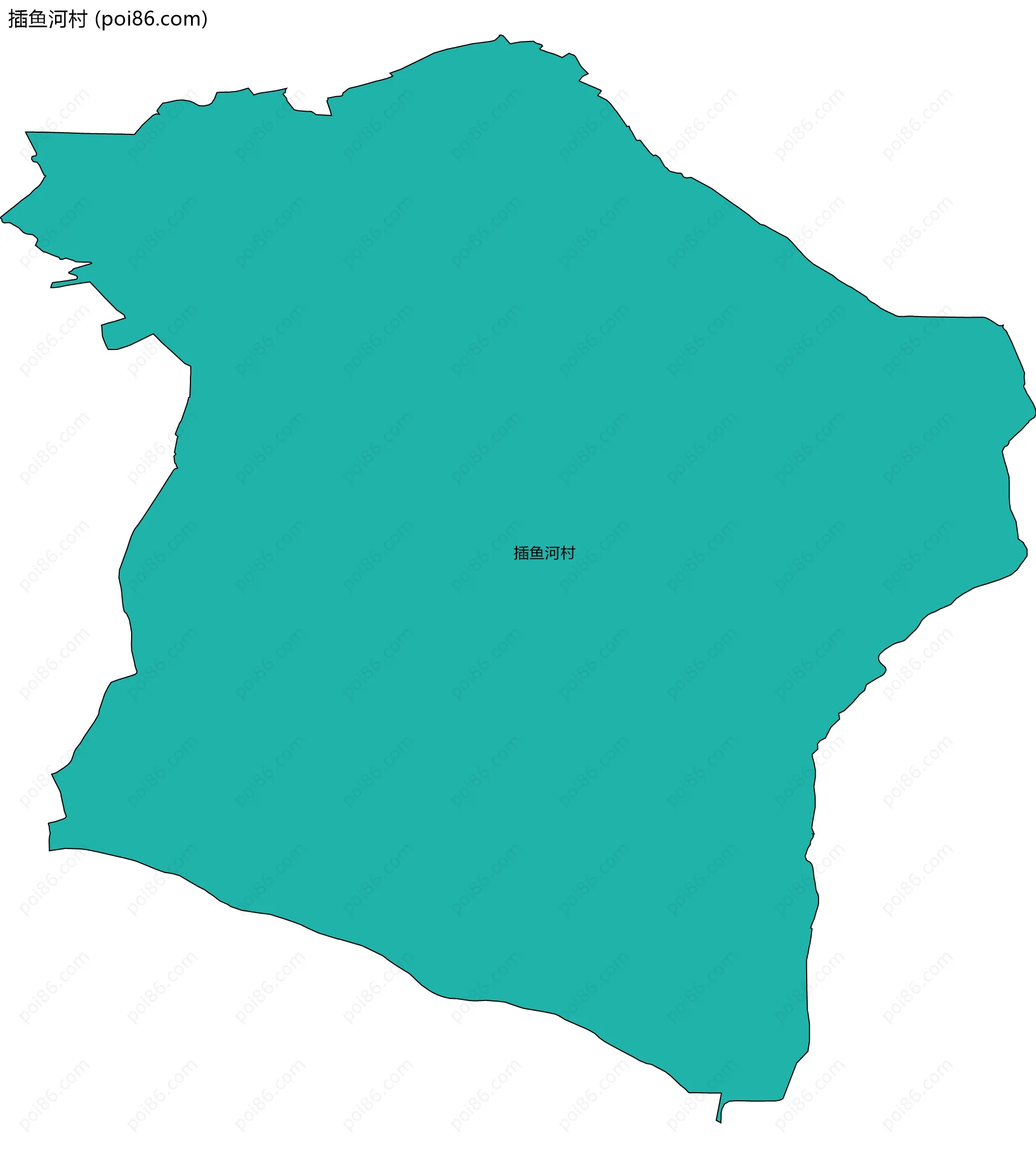 插鱼河村边界地图