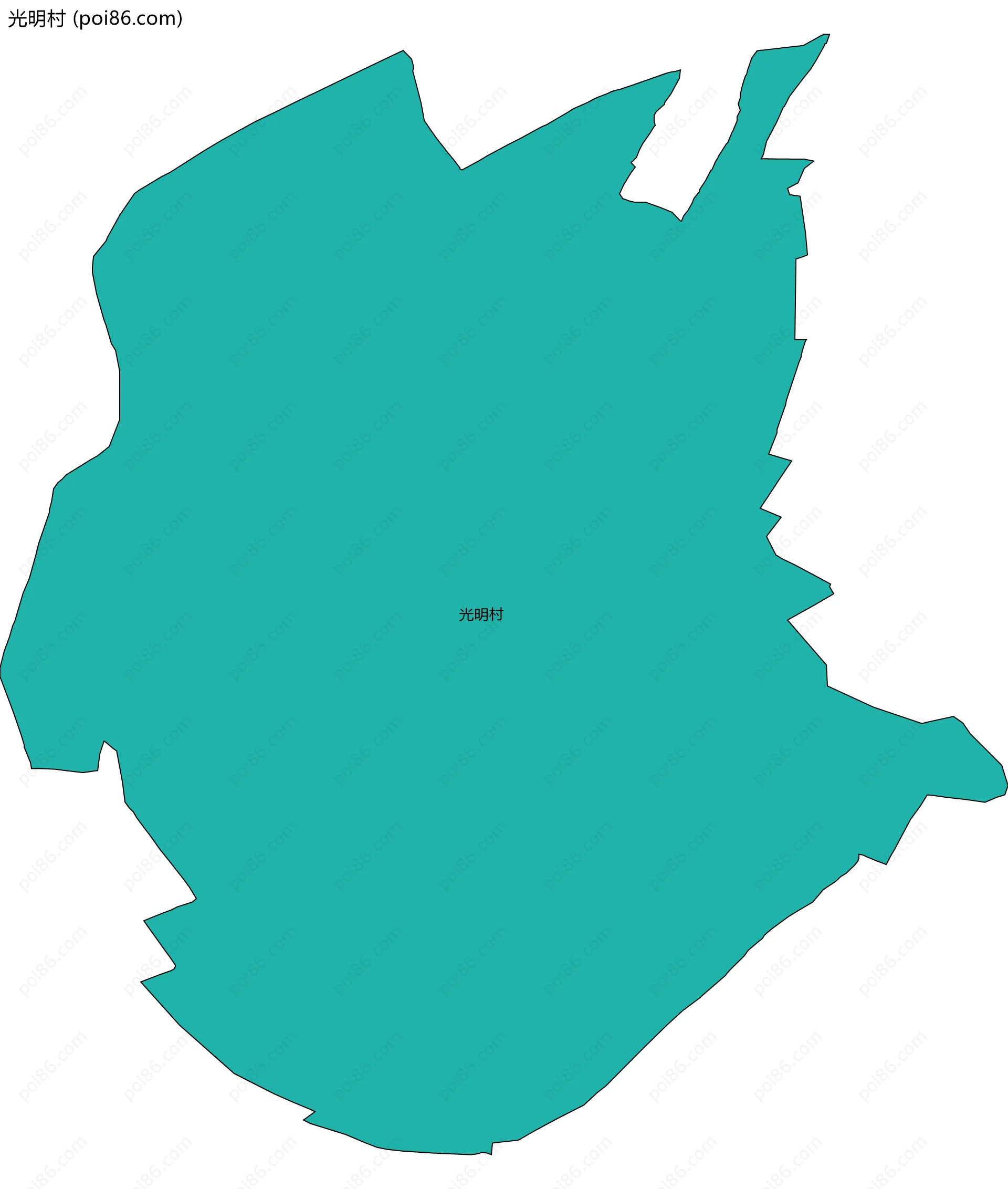 光明村边界地图