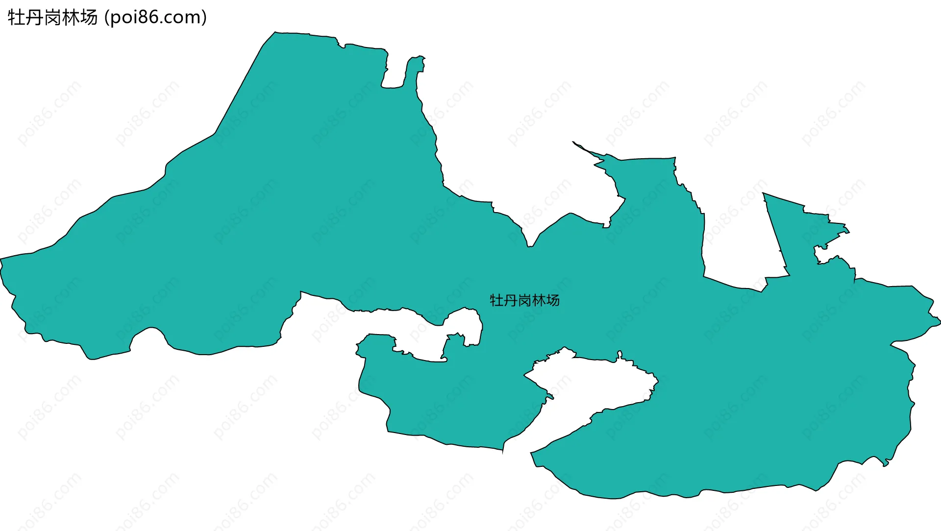 牡丹岗林场边界地图