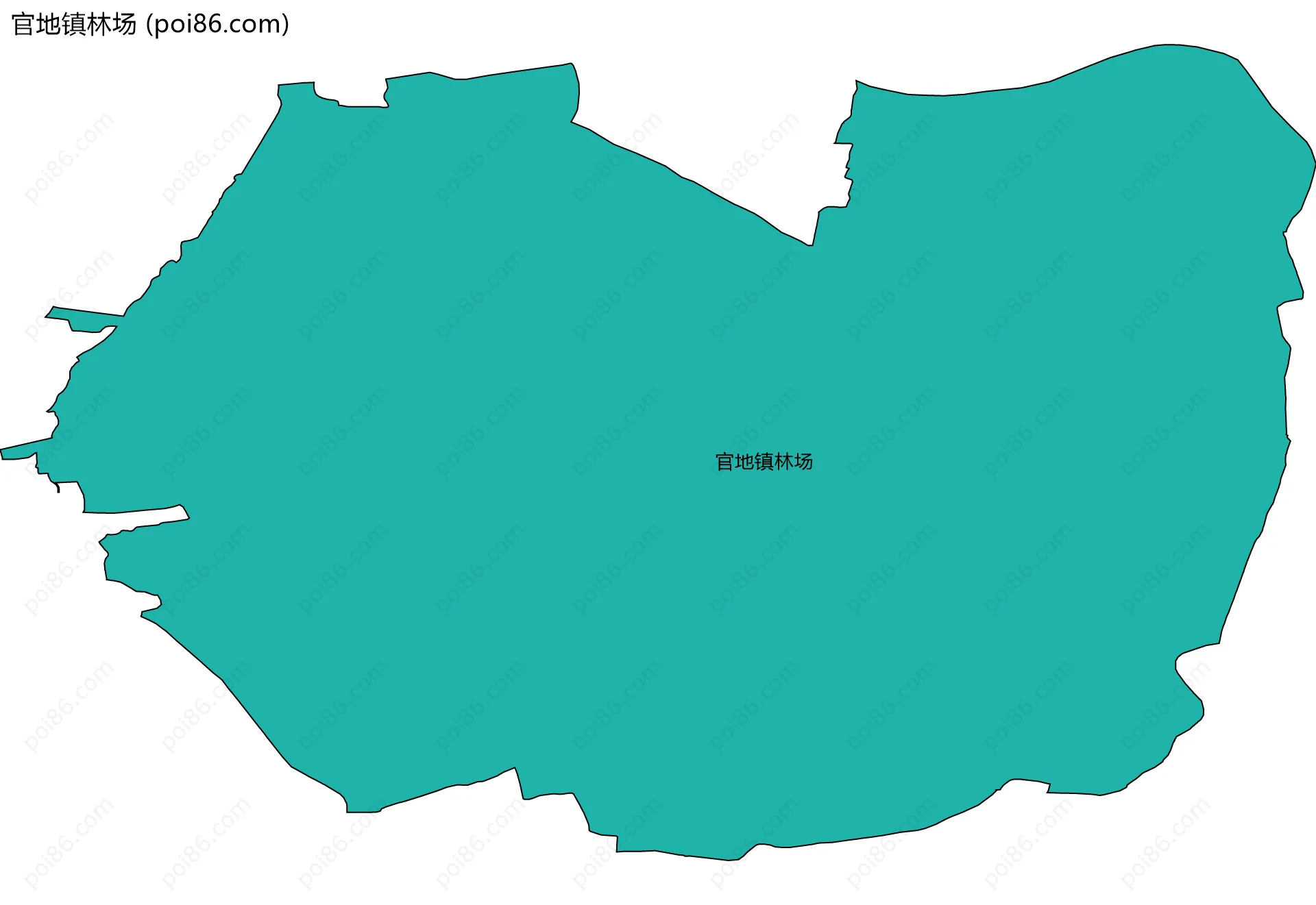 官地镇林场边界地图