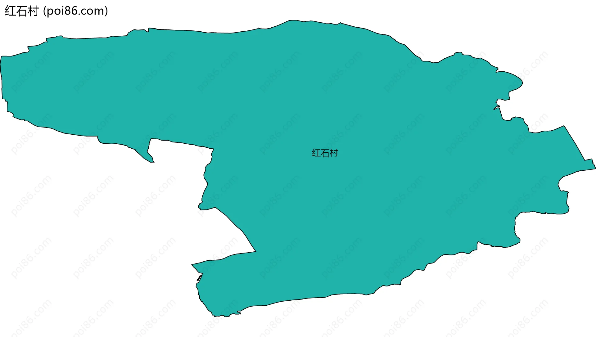 红石村边界地图