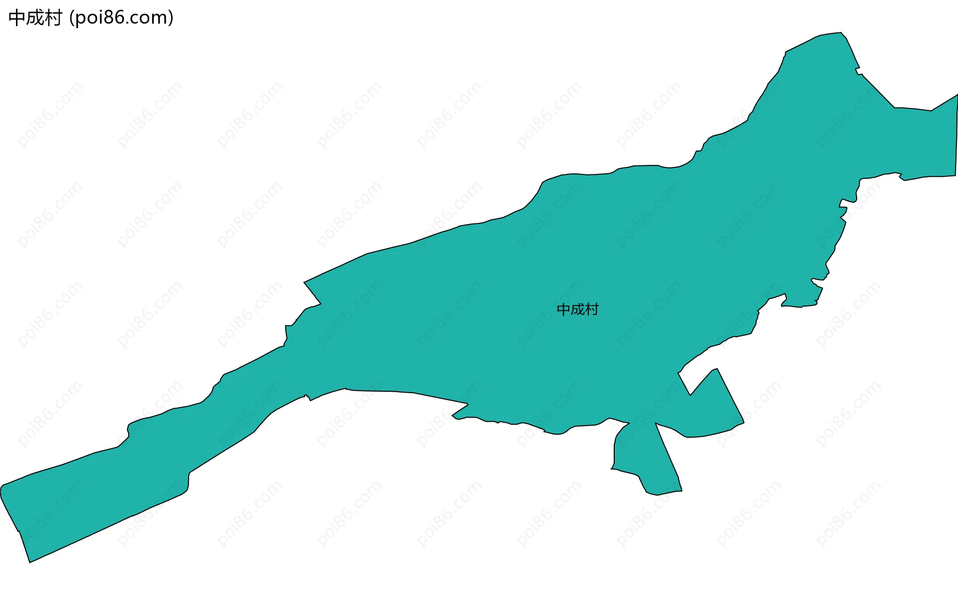 中成村边界地图