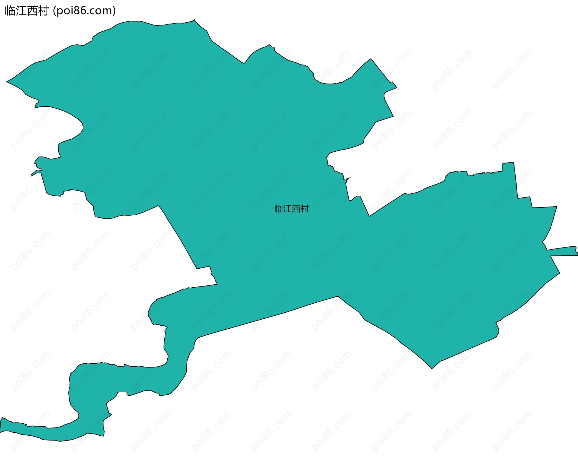 临江西村边界地图