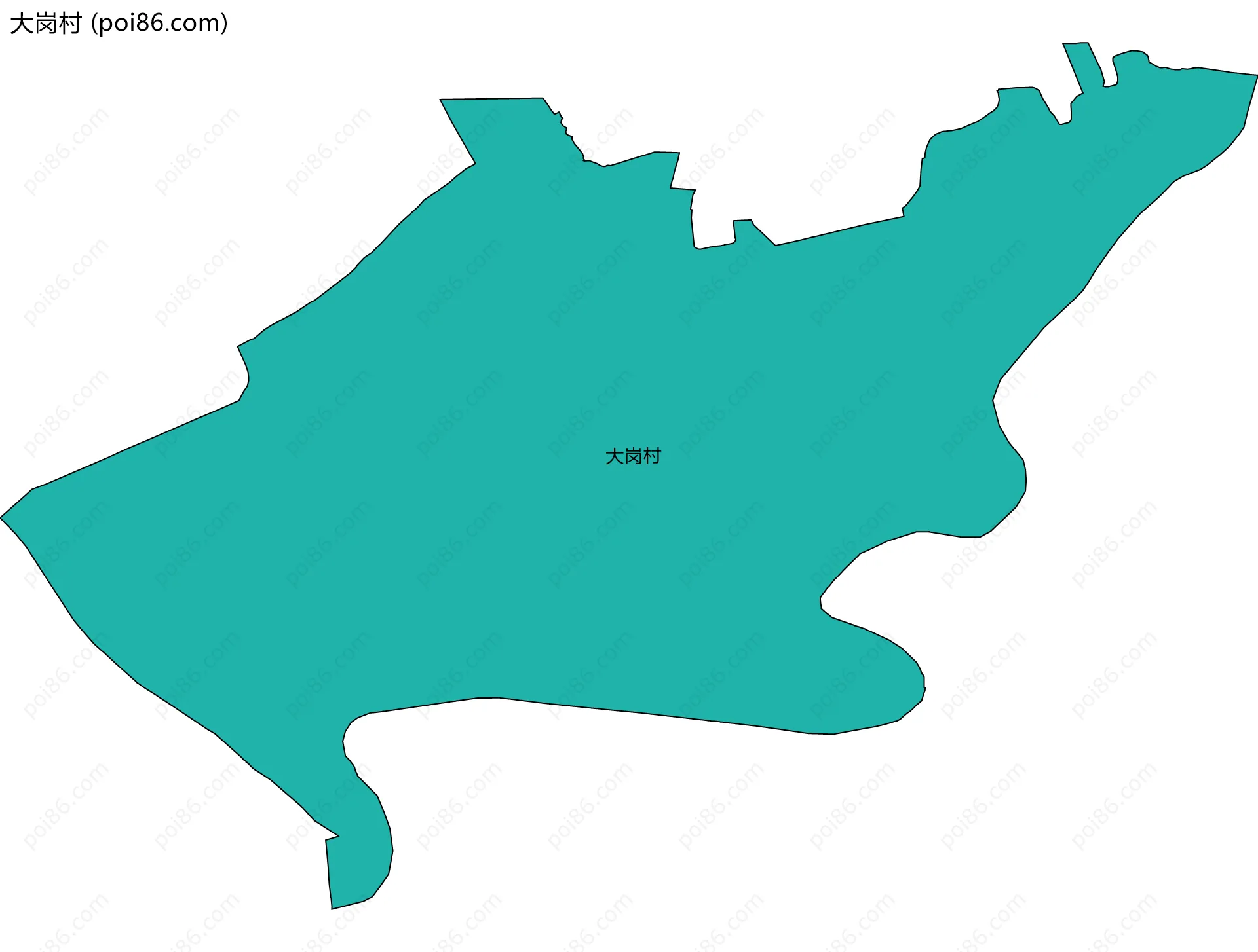 大岗村边界地图