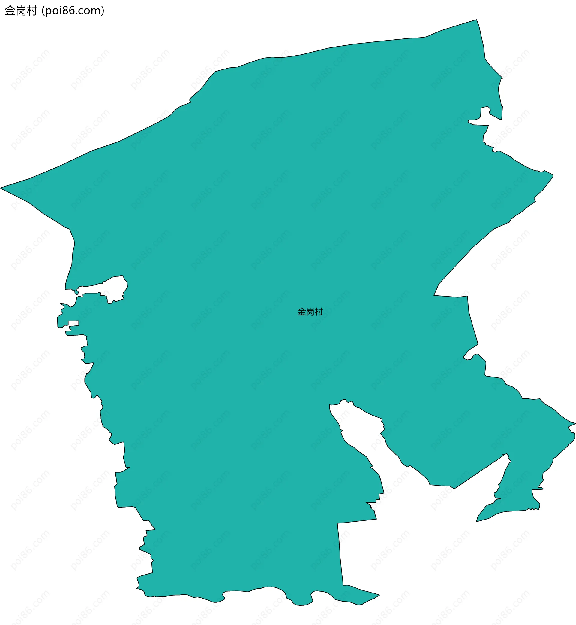 金岗村边界地图