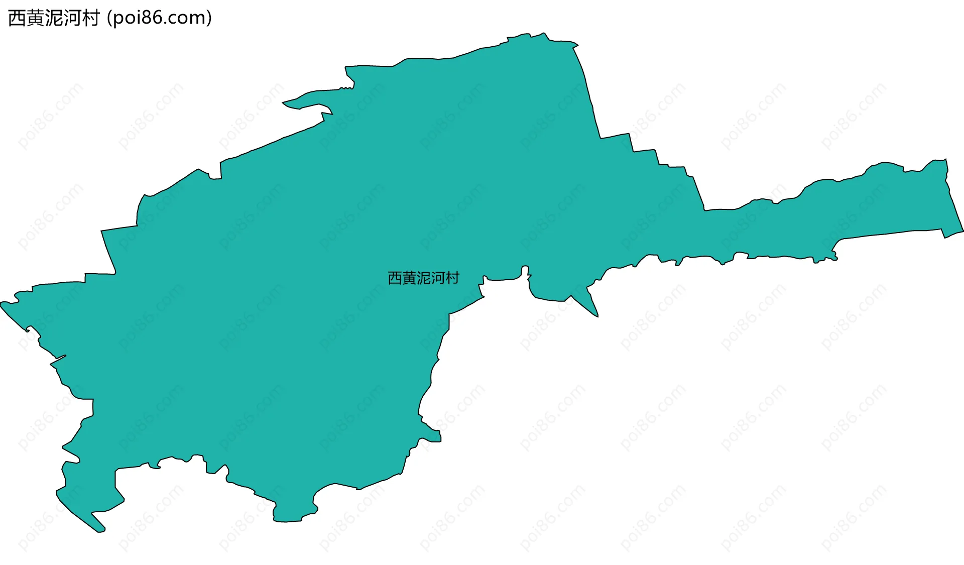 西黄泥河村边界地图