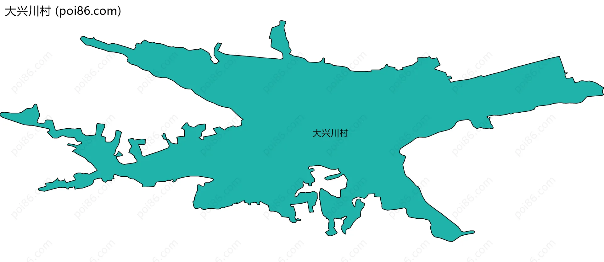 大兴川村边界地图