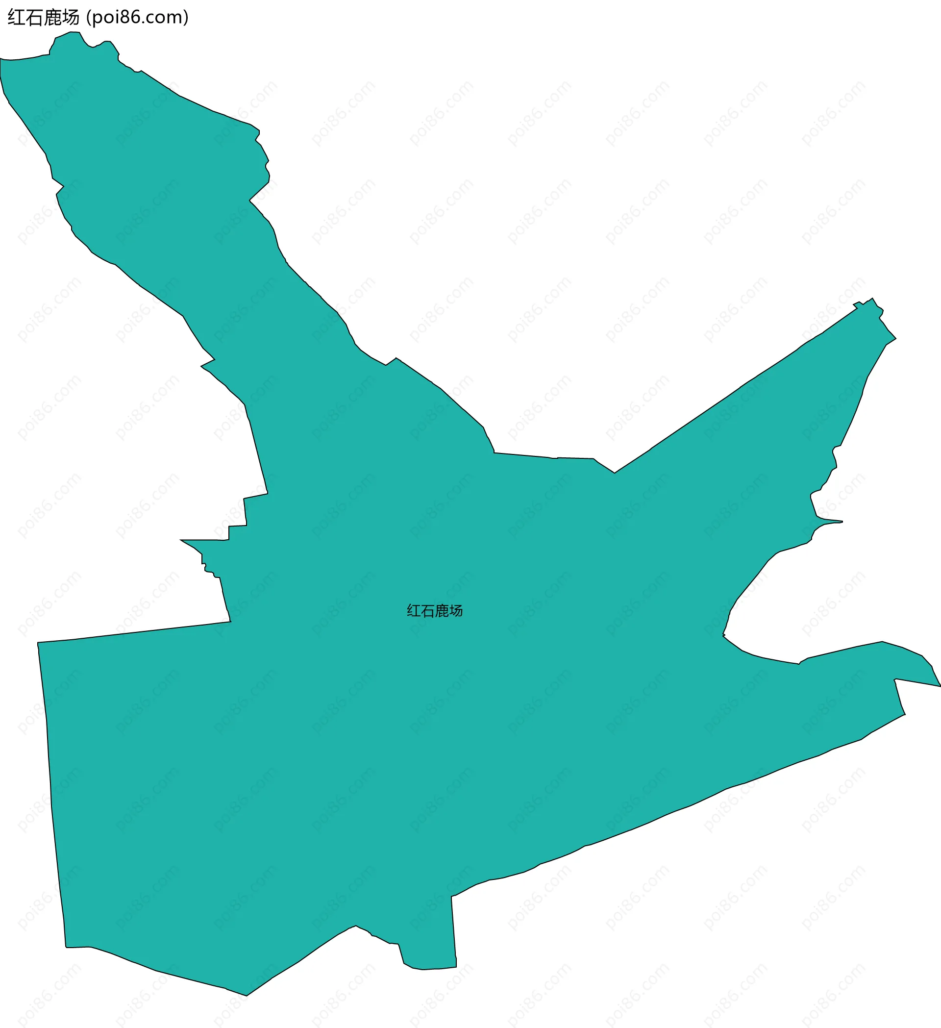 红石鹿场边界地图