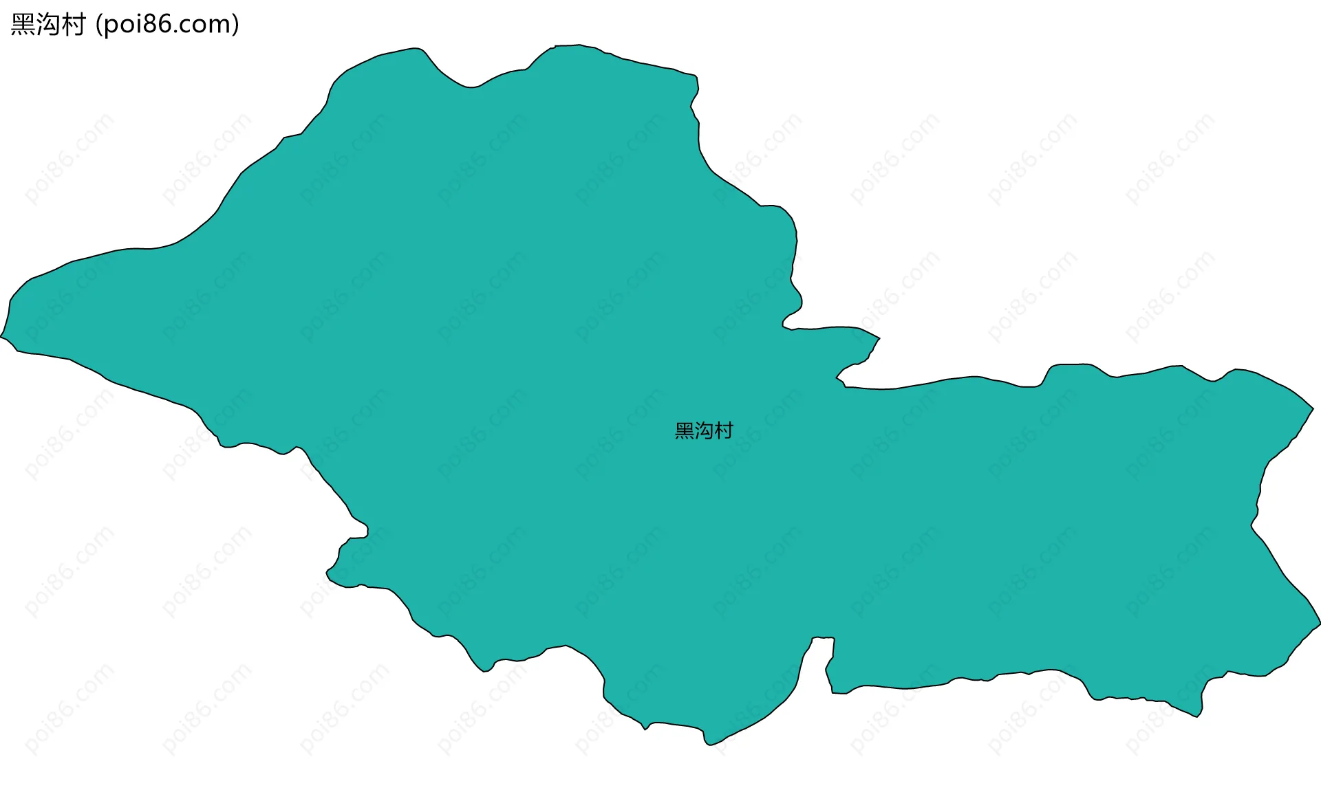 黑沟村边界地图