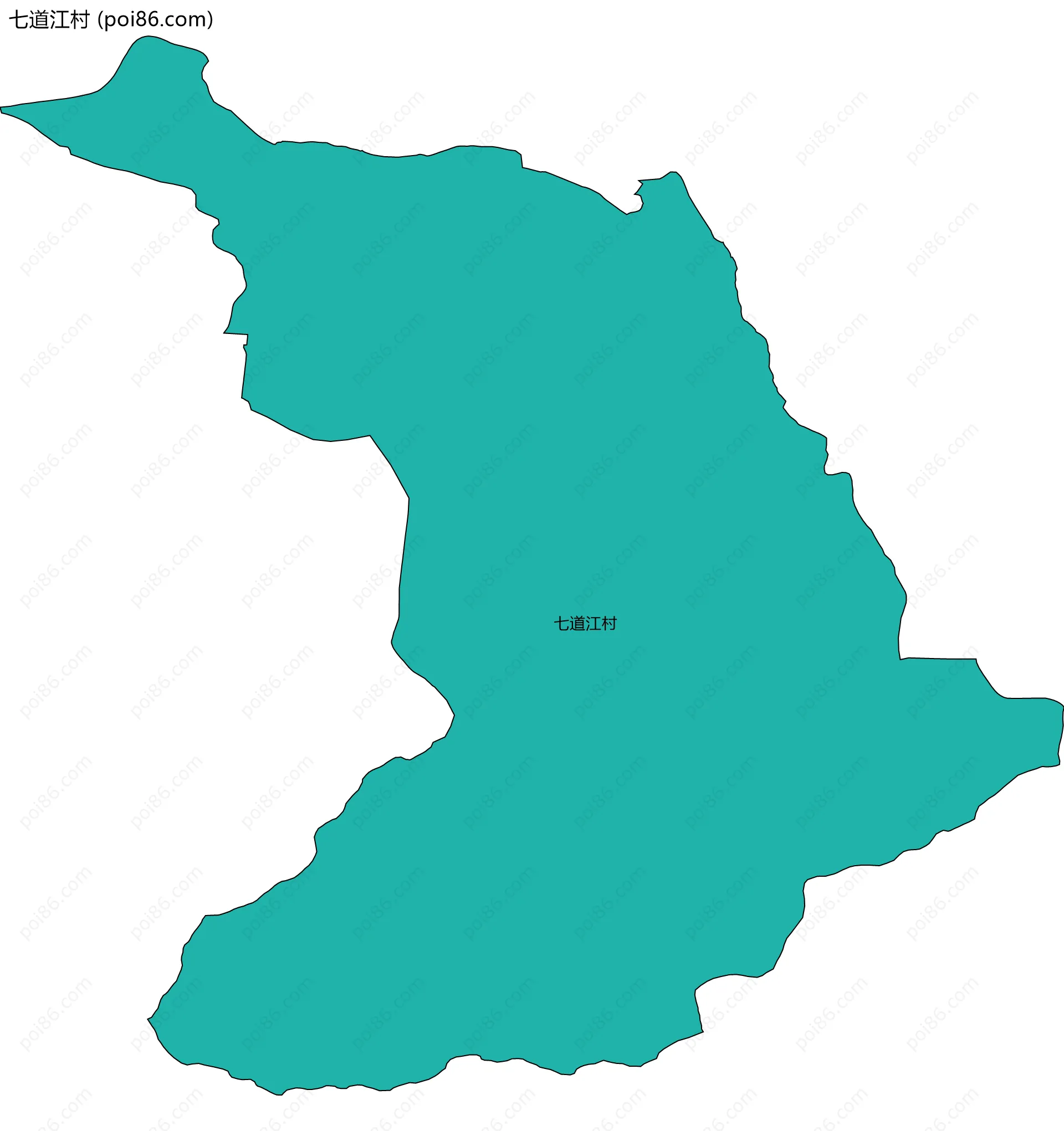 七道江村边界地图