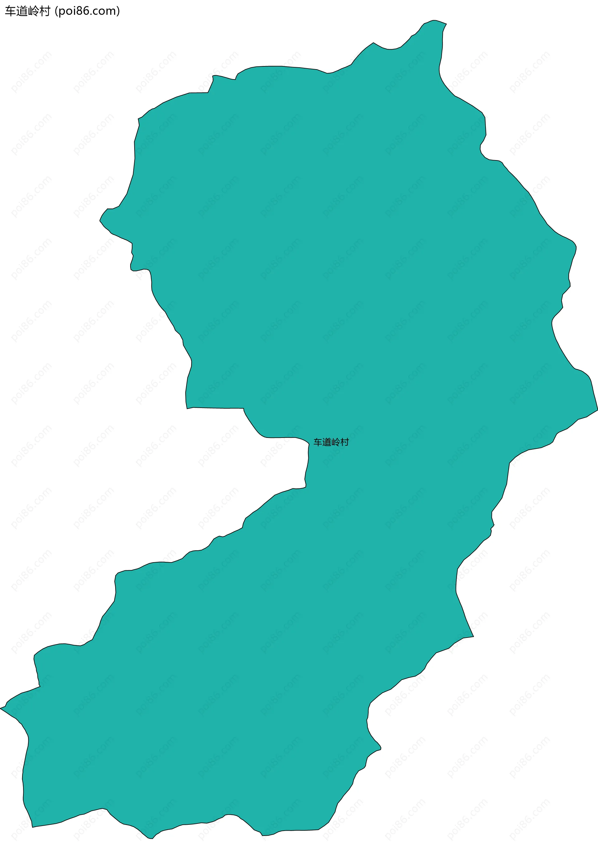 车道岭村边界地图