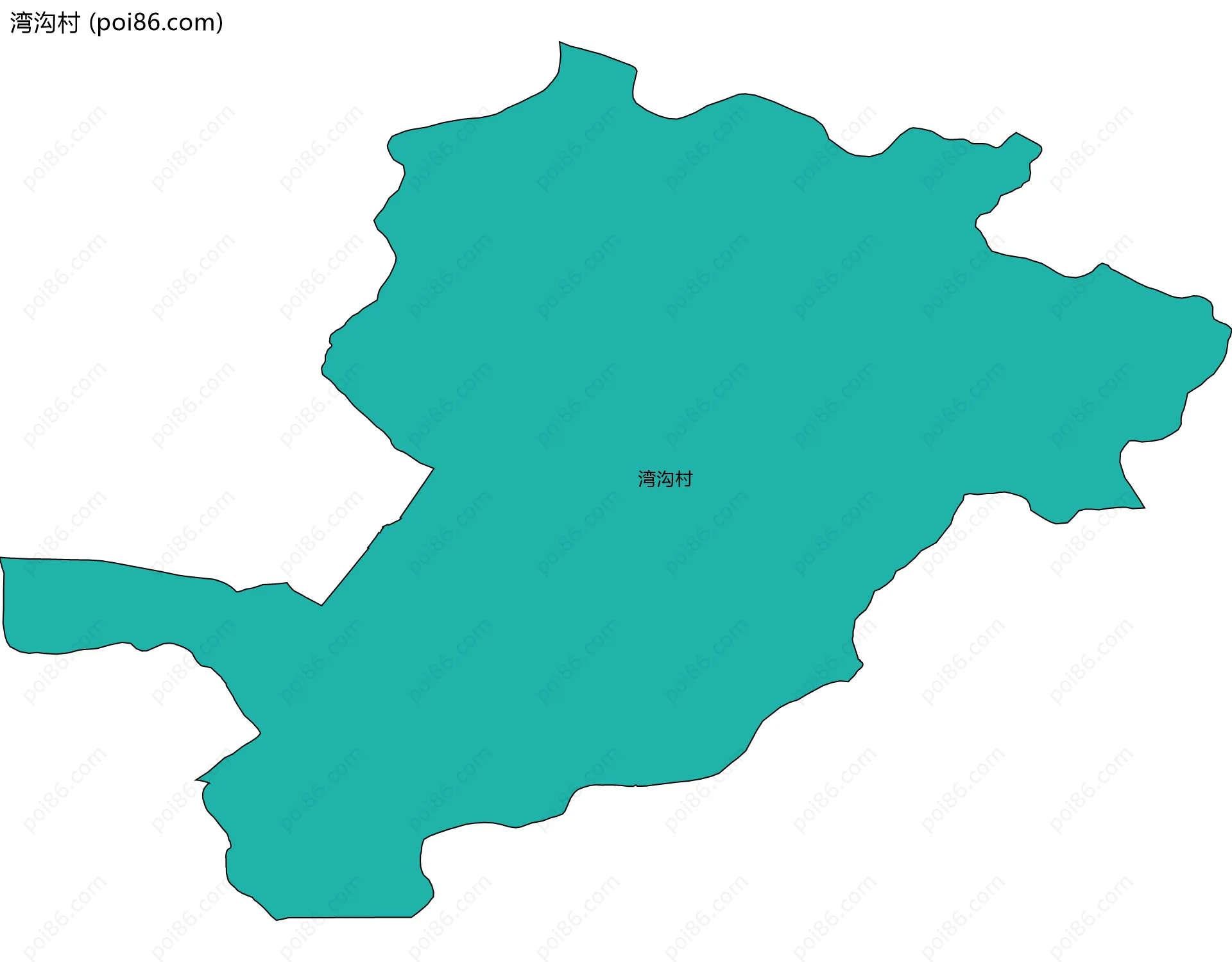 湾沟村边界地图