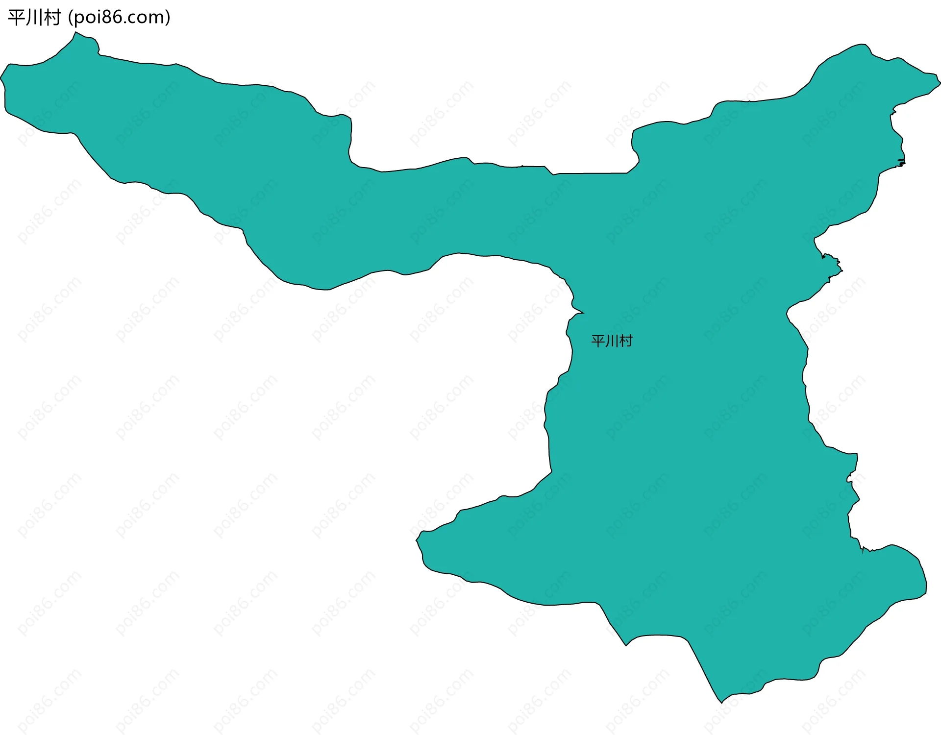 平川村边界地图
