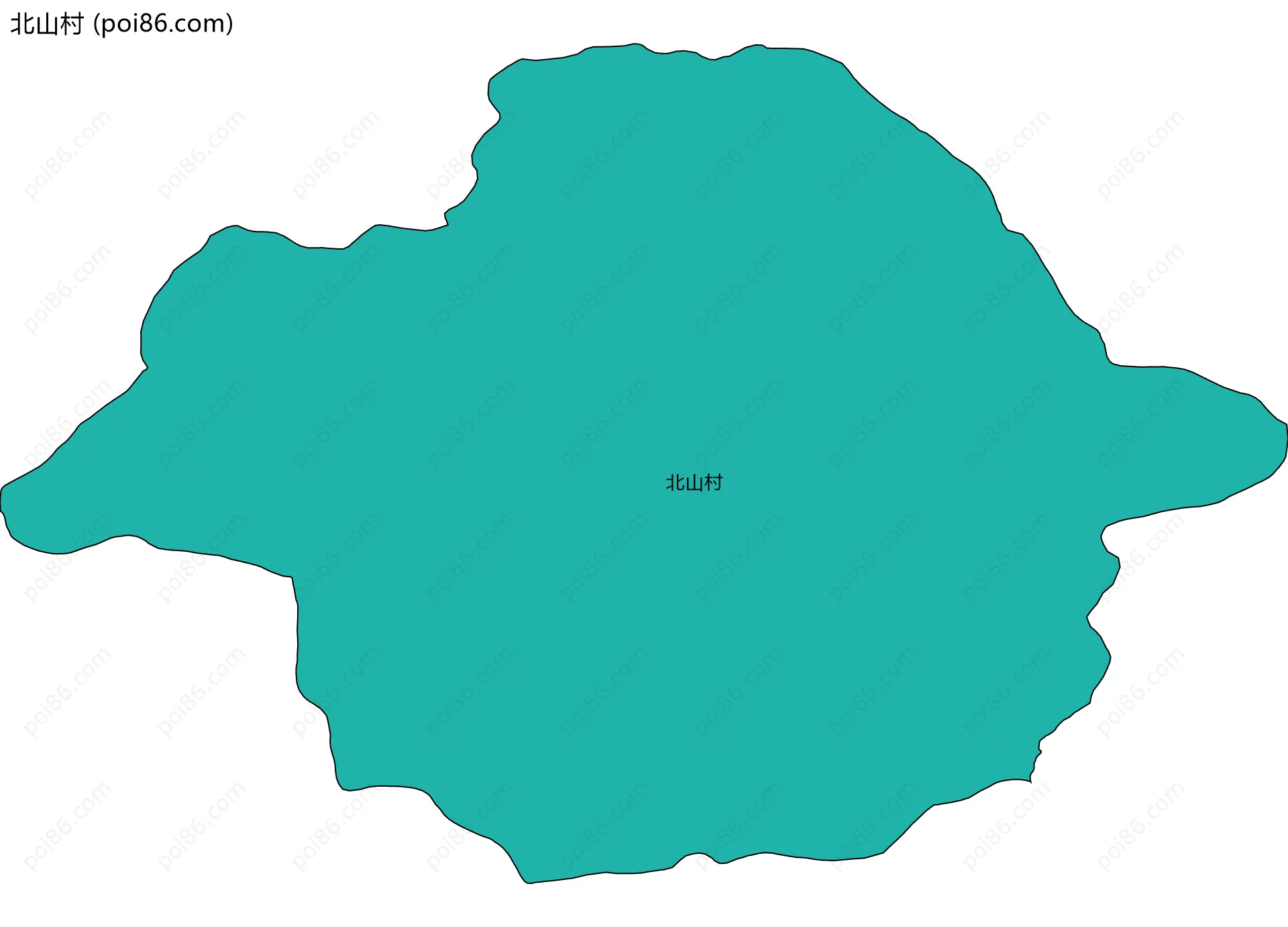 北山村边界地图