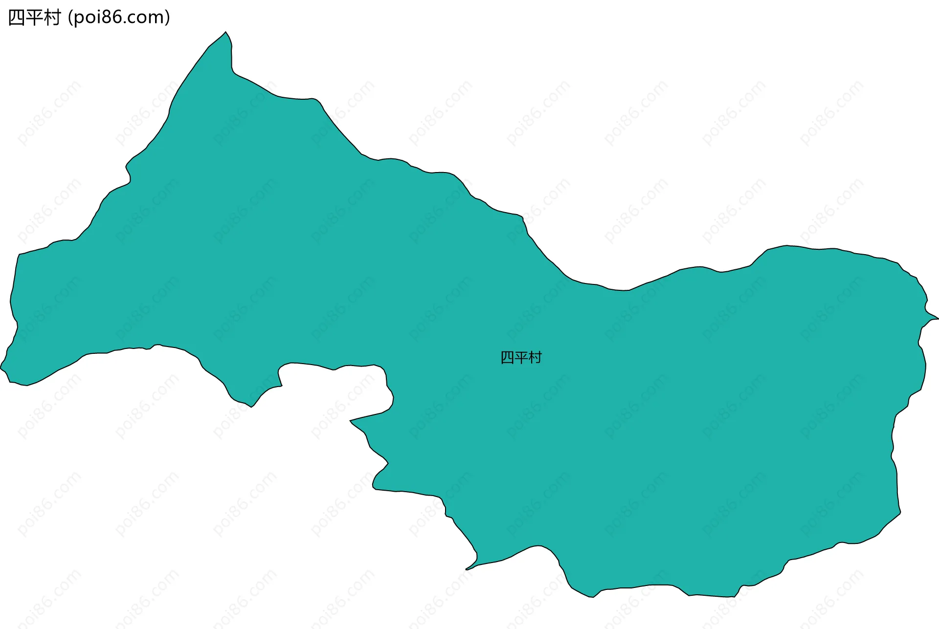 四平村边界地图