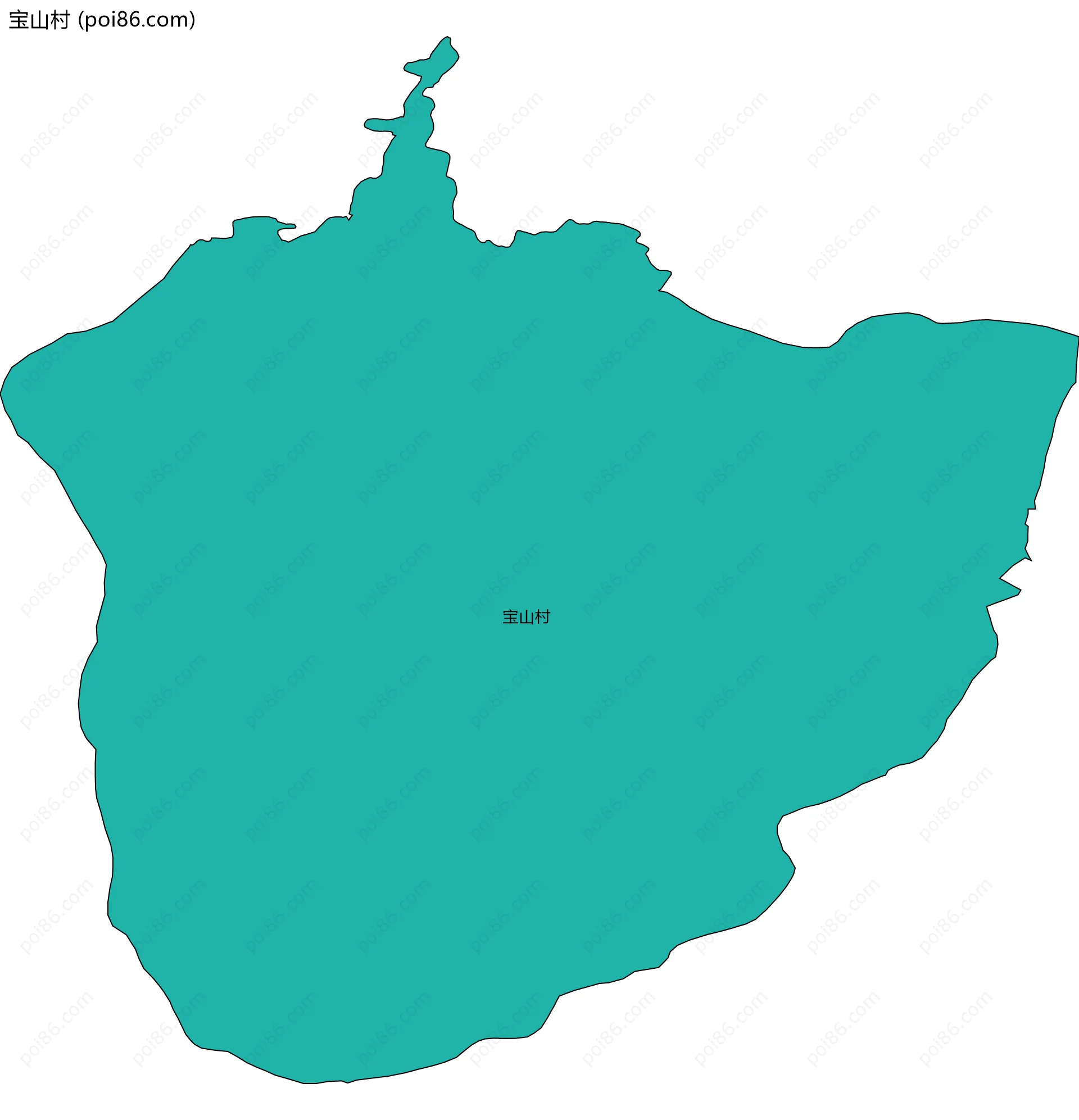 宝山村边界地图